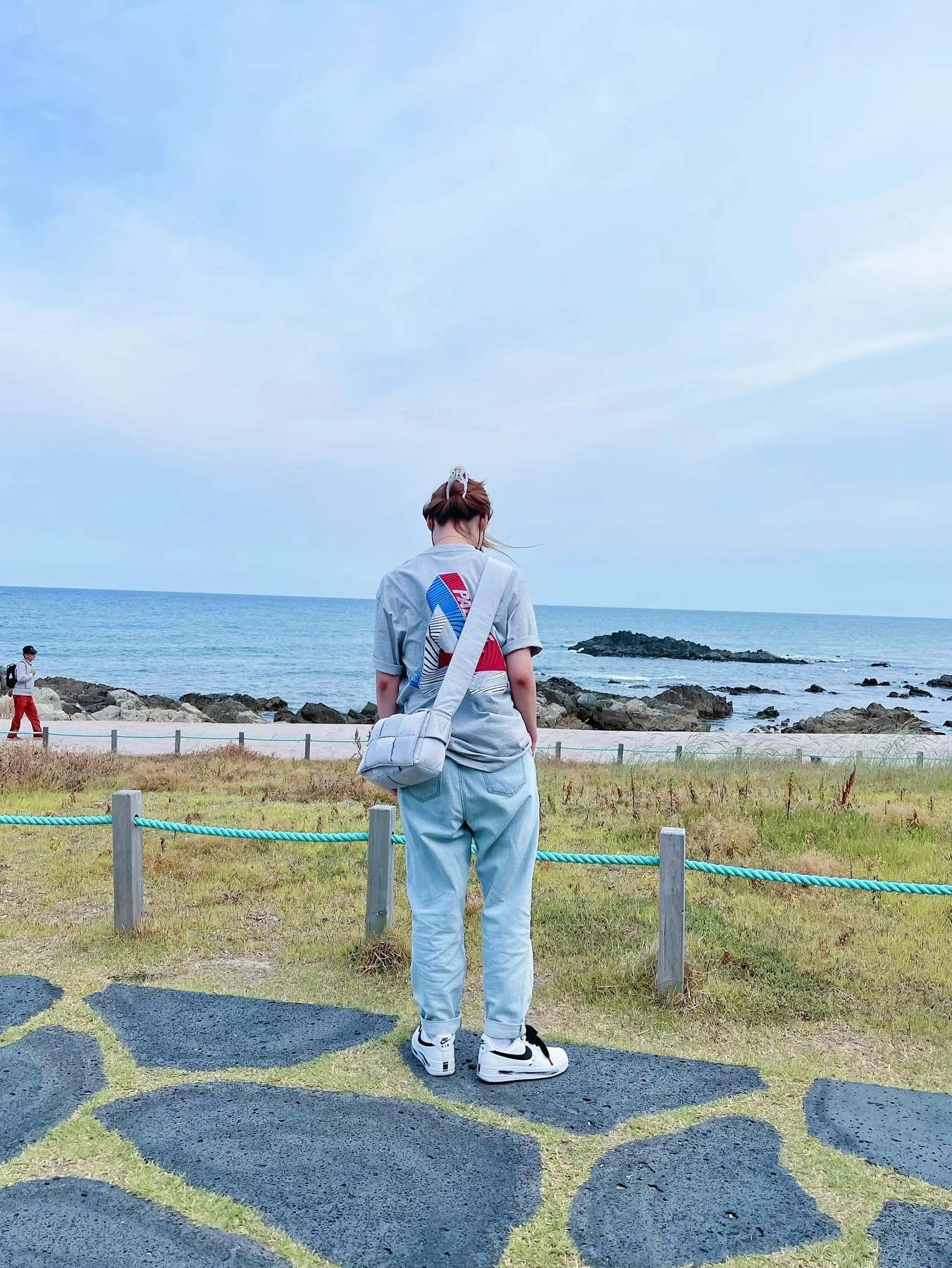 Nike x Peaceminusone Air Force 1 Low Para-Noise 2.0, Palace Tri-Tex T-Shirt Grey Marl - 20SS 착용 스타일 - 2