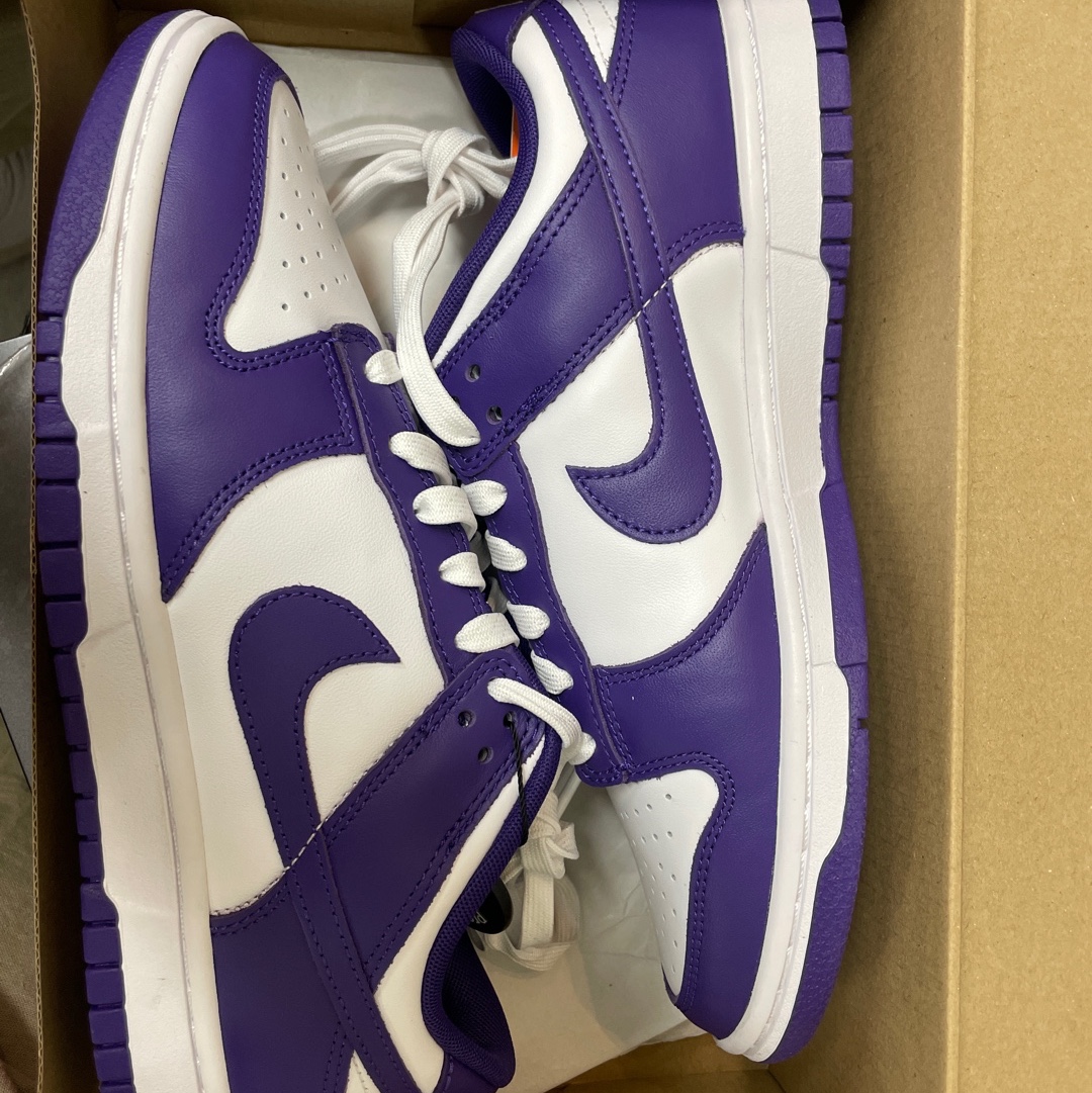 Nike Dunk Low Retro Championship Court Purple 착용 스타일 - 2