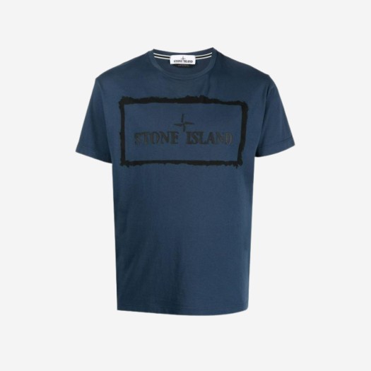 스톤 아일랜드 2NS80 스텐실 원 티셔츠 아비오 블루 - 21SS