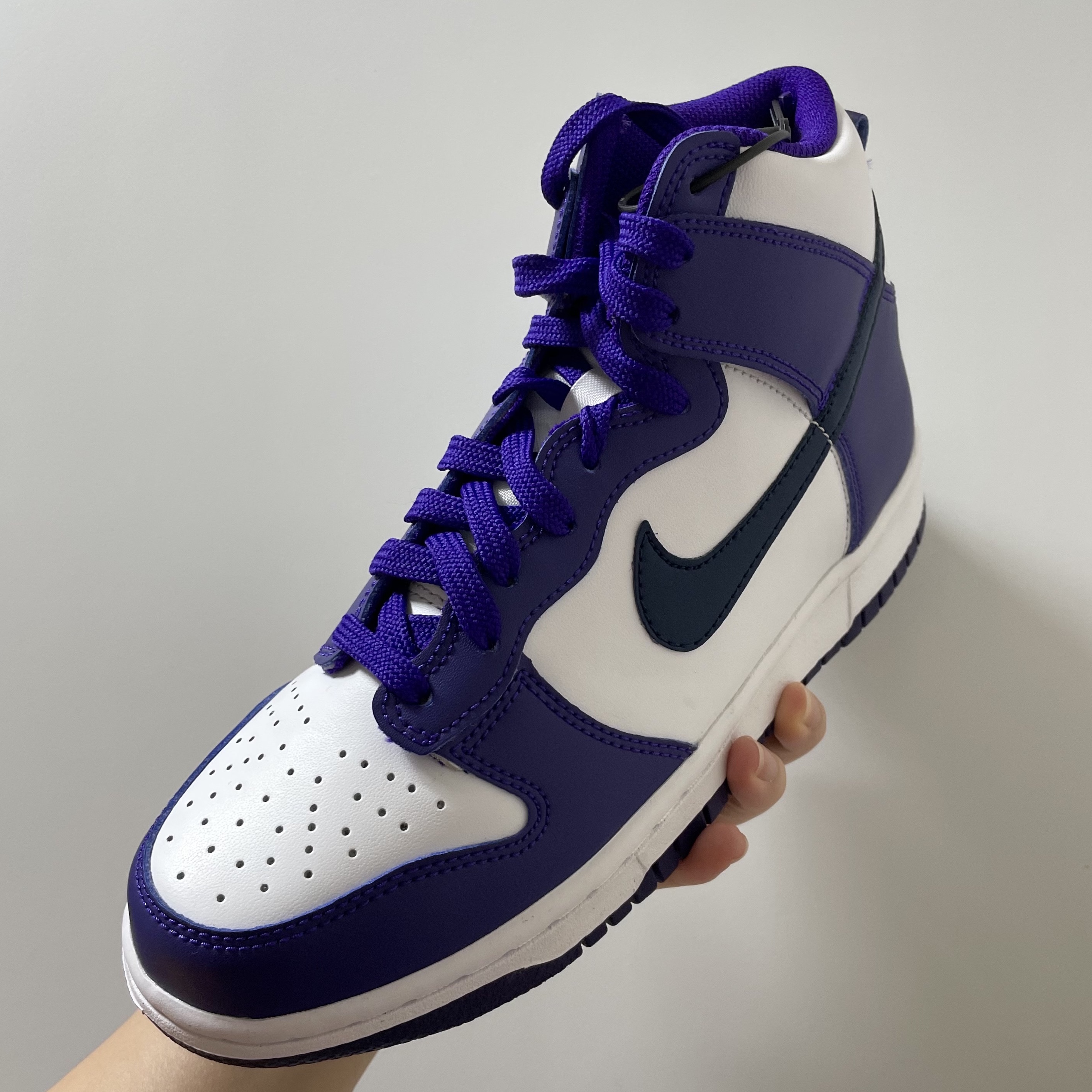 (GS) Nike Dunk High White Midnight Navy 착용 스타일