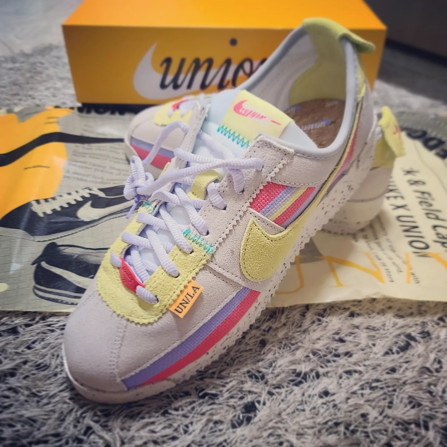 Nike x Union Cortez SP Lemon Frost 착용 스타일 - 3