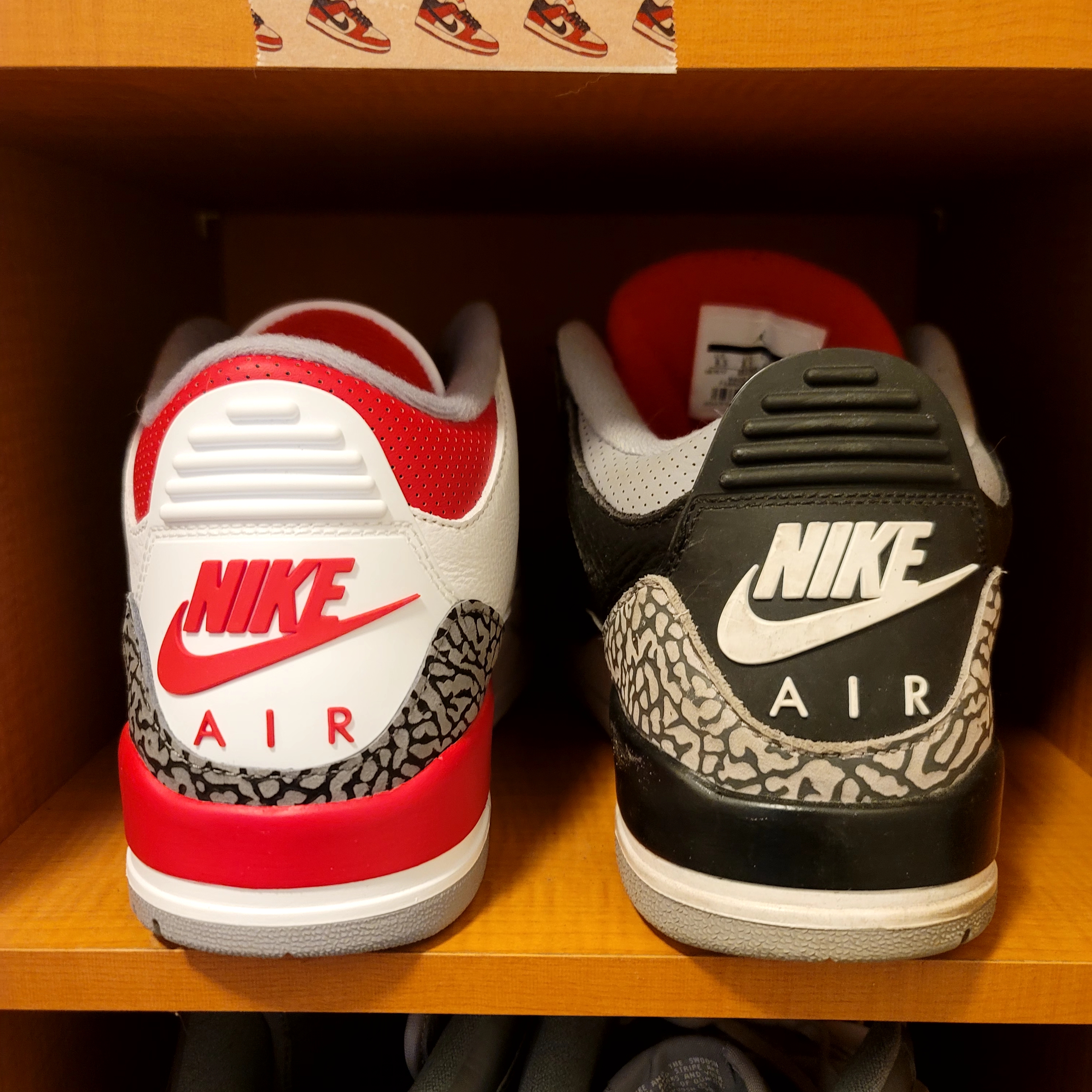 Jordan 3 Retro Fire Red 2022, Jordan 3 Retro OG Black Cement 2018 착용 스타일 - 1
