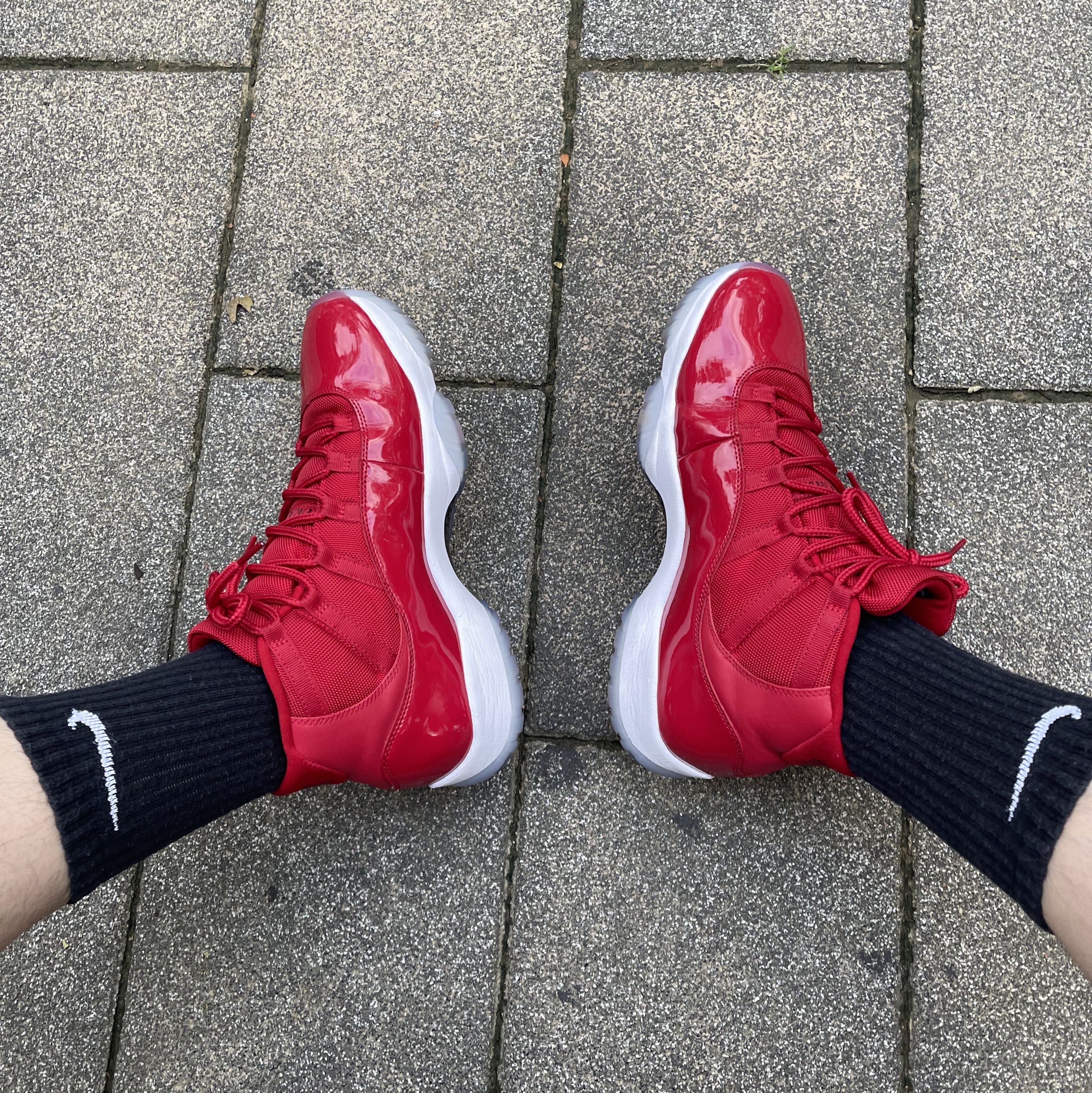 Jordan 11 Retro Win Like 96 Gym Red 착용 스타일 - 2