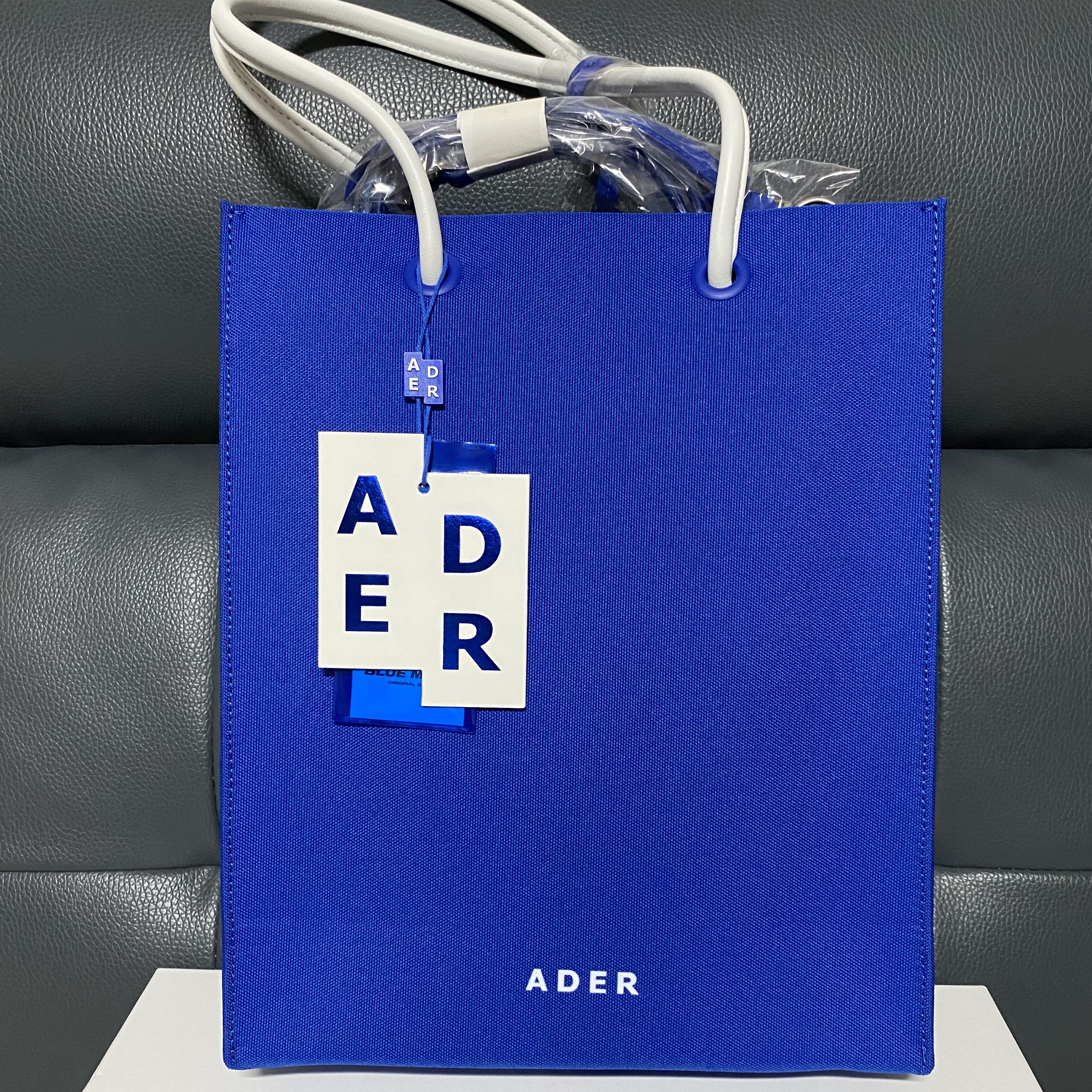 Ader Error Shopper Bag Z-Blue 착용 스타일