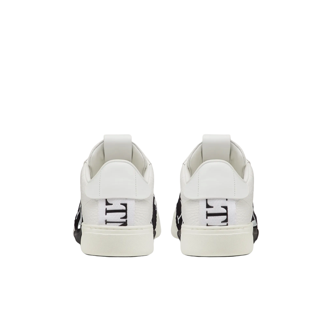 (W) 발렌티노 카프스킨 VL7N 로우탑 밴드 스니커즈 화이트 블랙((W) Valentino Calfskin VL7N Low-Top Sneakers with Bands White Black) - 3