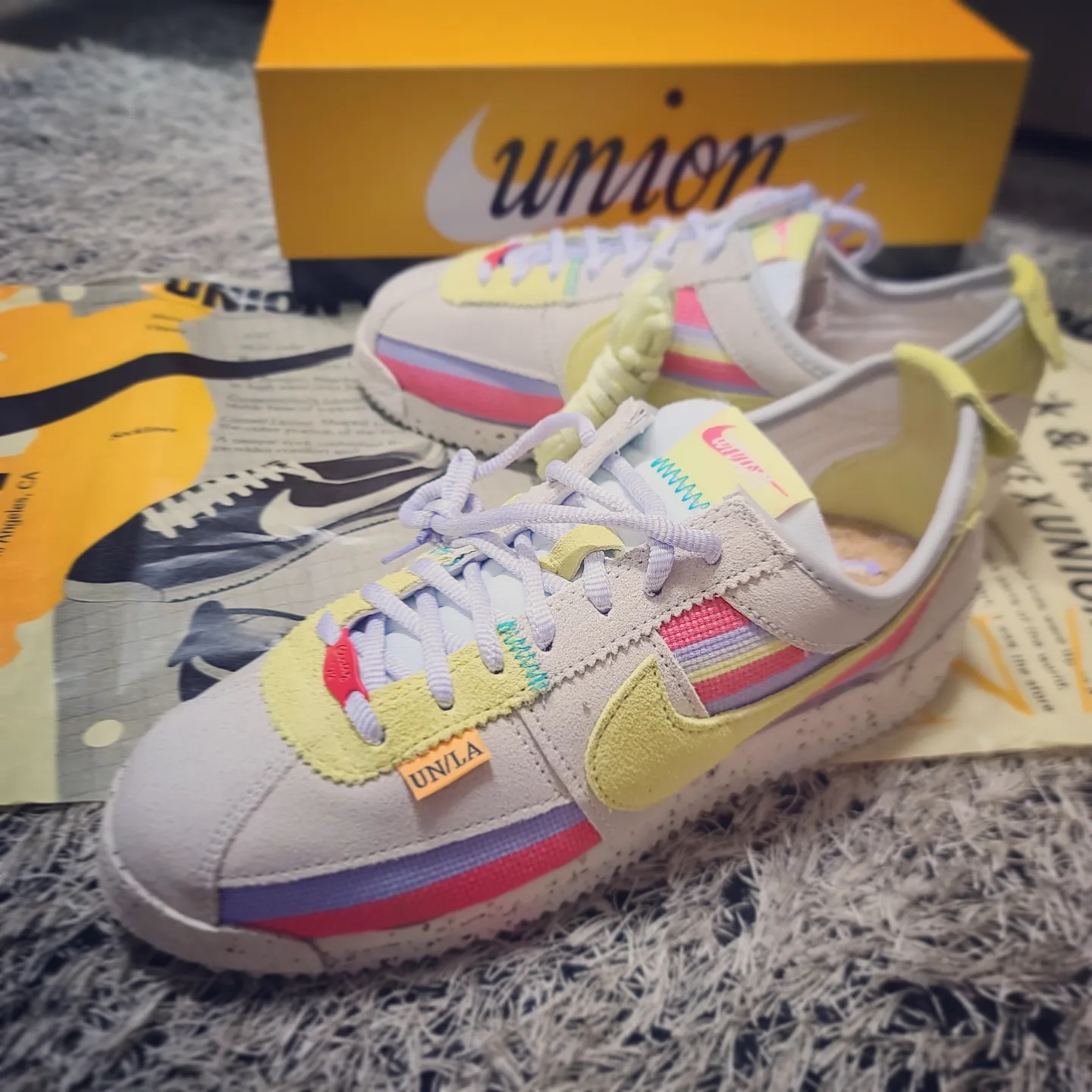 Nike x Union Cortez SP Lemon Frost 착용 스타일 - 1