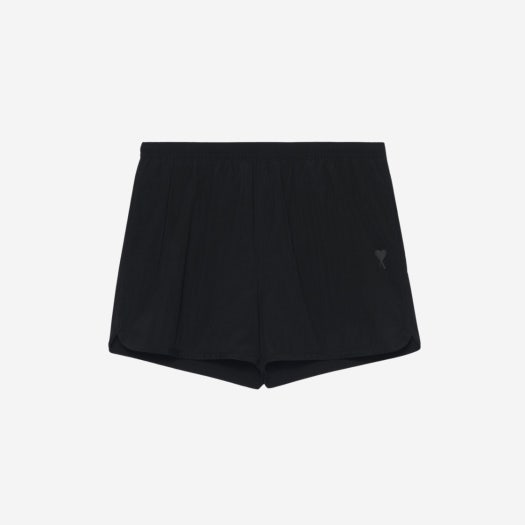 아미 하트 로고 스윔 쇼츠 블랙