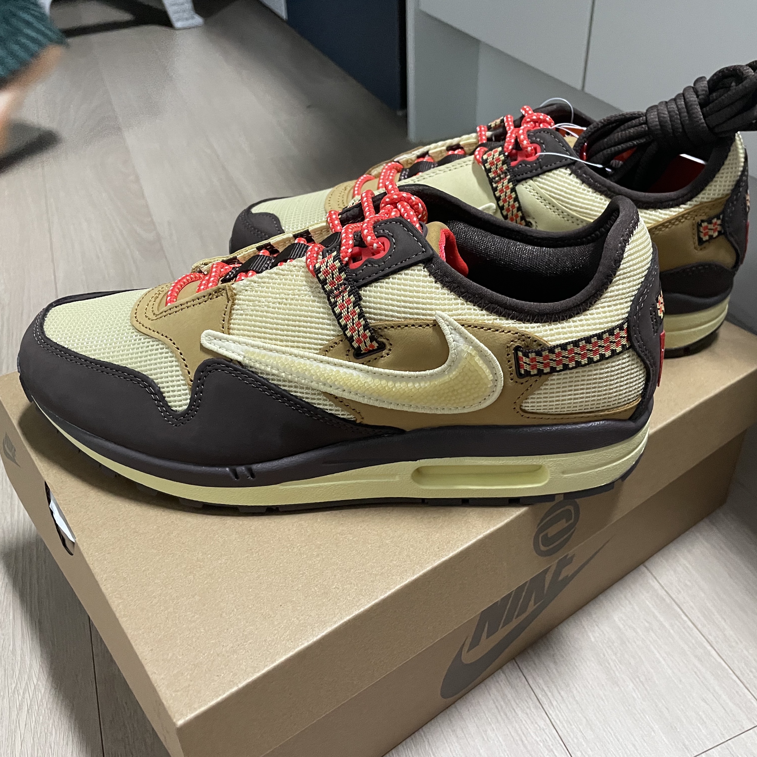 Nike x Travis Scott Air Max 1 Cact.us Brown 착용 스타일