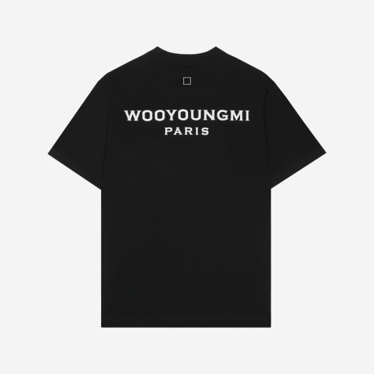 (W) 우영미 화이트 백로고 티셔츠 블랙 - 22FW
