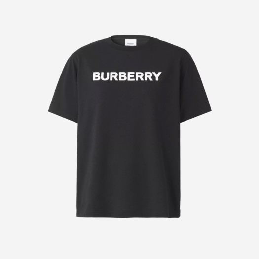 (W) 버버리 로고 프린트 코튼 티셔츠 블랙