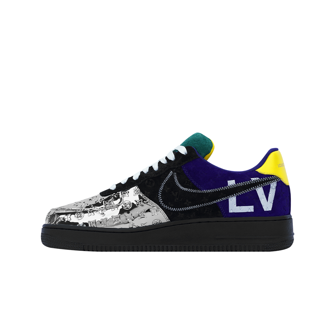 루이비통 x 나이키 에어포스 1 로우 바이 버질 아블로 멧 실버 블랙(Louis Vuitton x Nike Air Force 1 Low by Virgil Abloh Met Silver Black) - 2