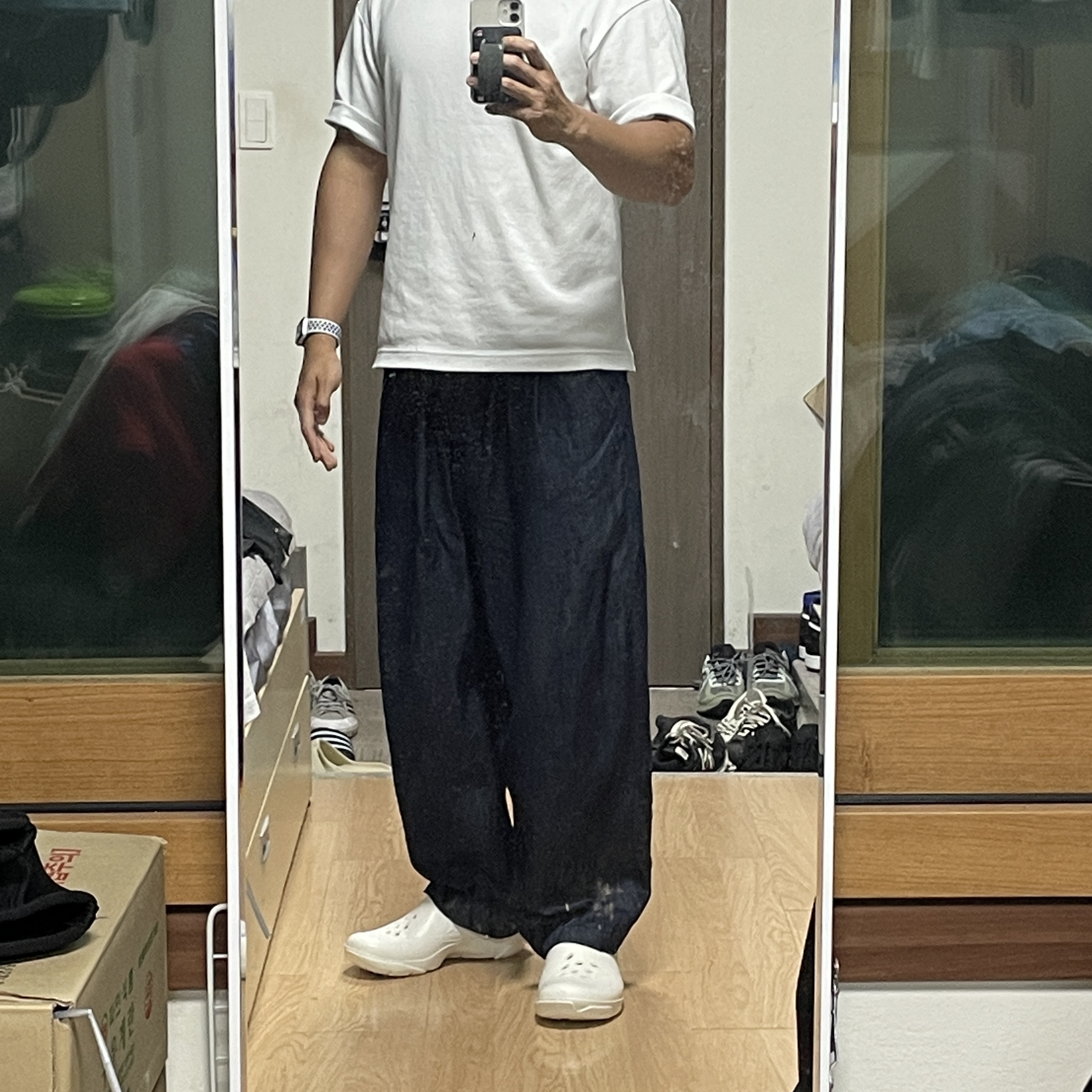 Jordan System .23 Sail and Cement Grey 착용 스타일 - 1