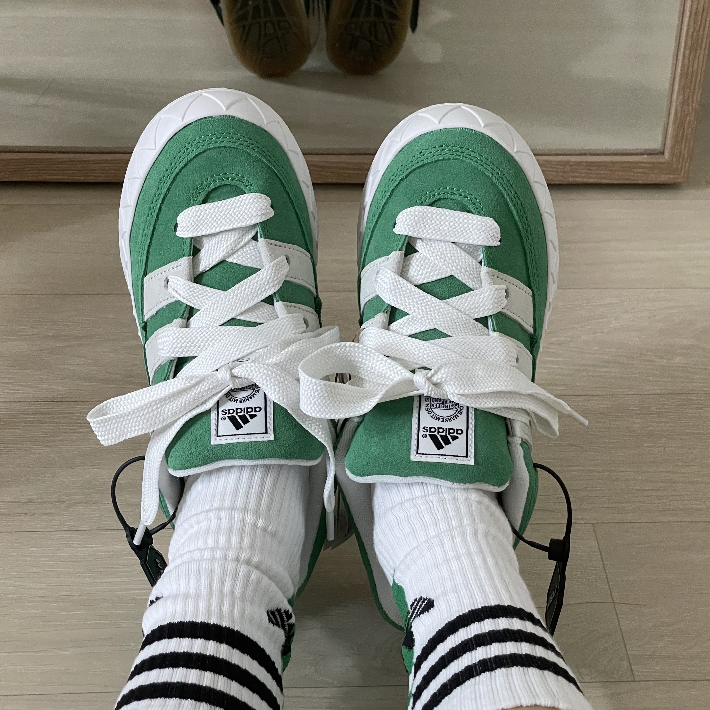 Adidas Adimatic Green 착용 스타일 - 1