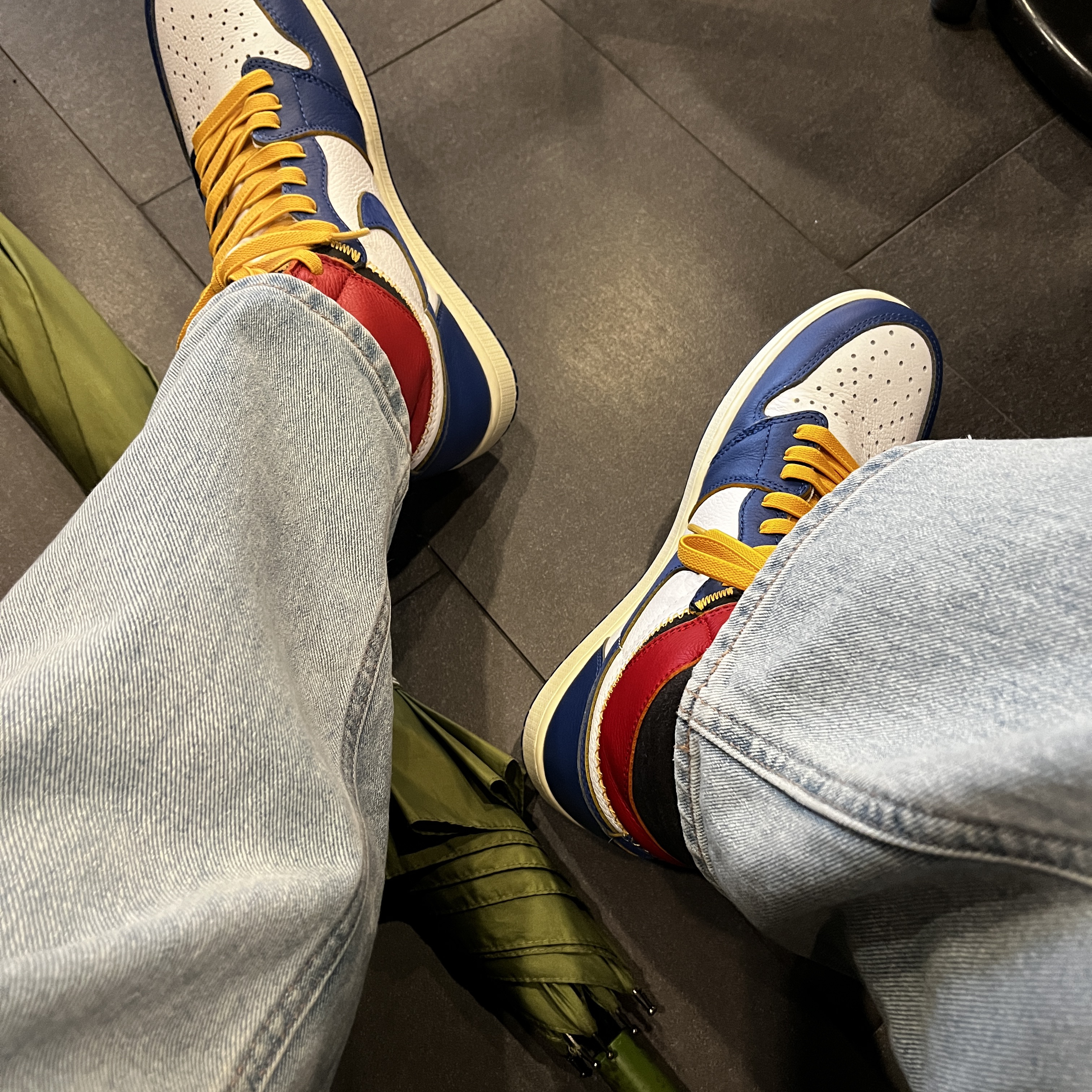 Jordan 1 x Union Retro High Blue Toe 착용 스타일