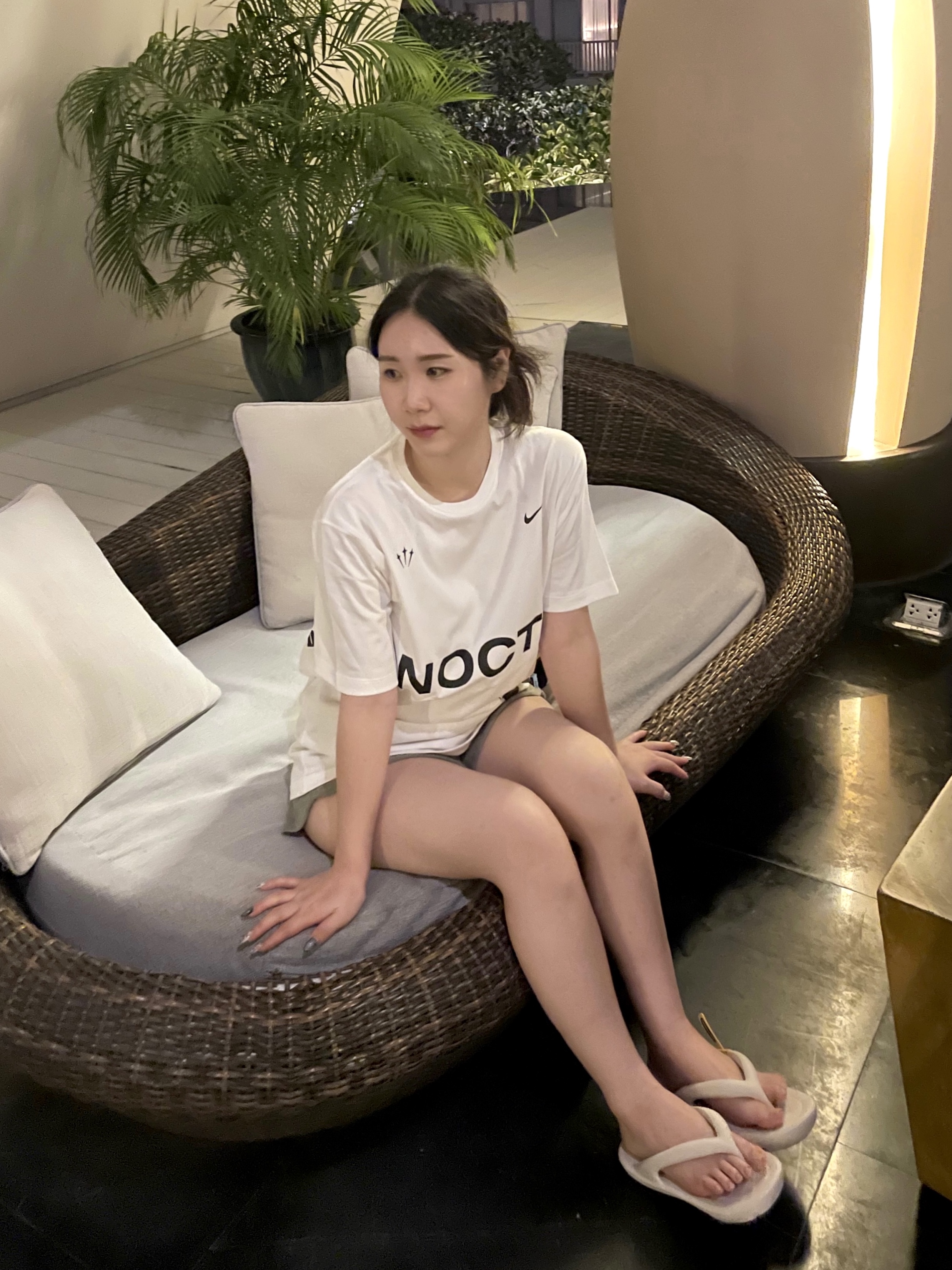 Nike x Drake Nocta NRG Essential Short Sleeve Top White - Asia 착용 스타일