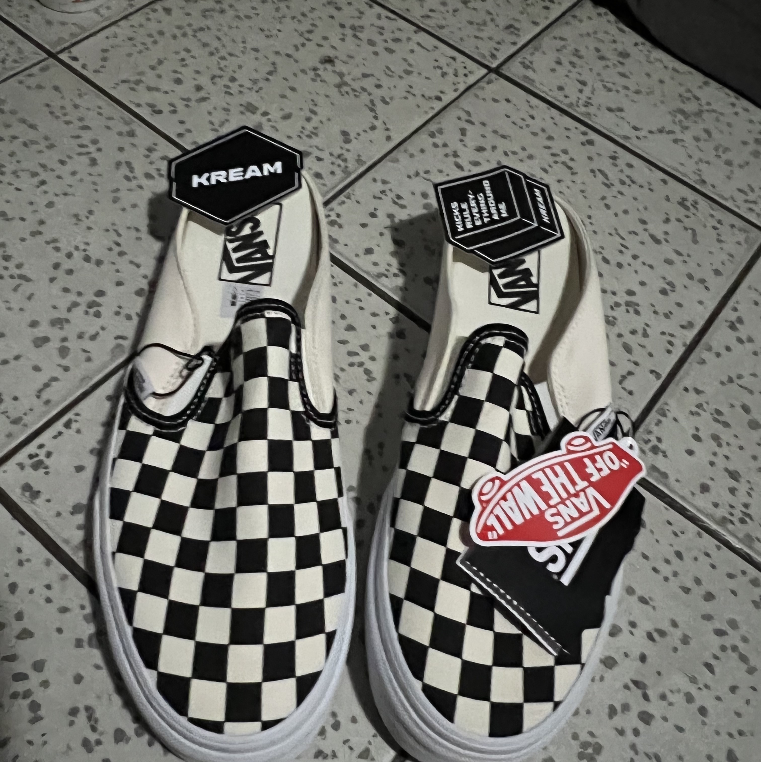 Vans Classic Slip-On Mule Checkerboard Black White 착용 스타일