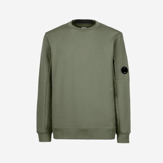 C.P. Company Diagonal Raised Fleece Sweatshirt Thyme Green - 22FW