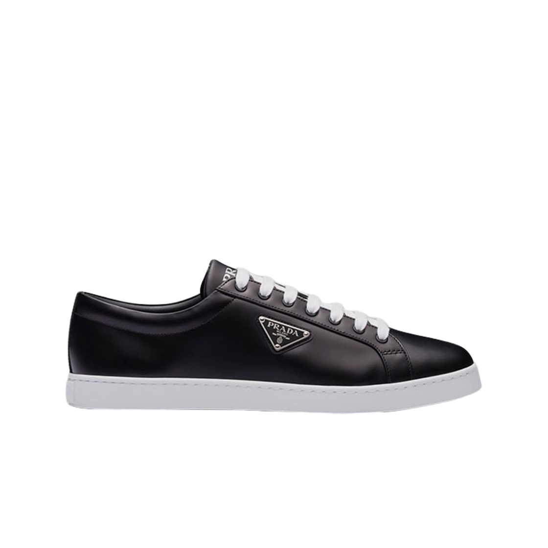 프라다 브러쉬드 레더 스니커즈 블랙(Prada Brushed Leather Sneakers Black) - 1