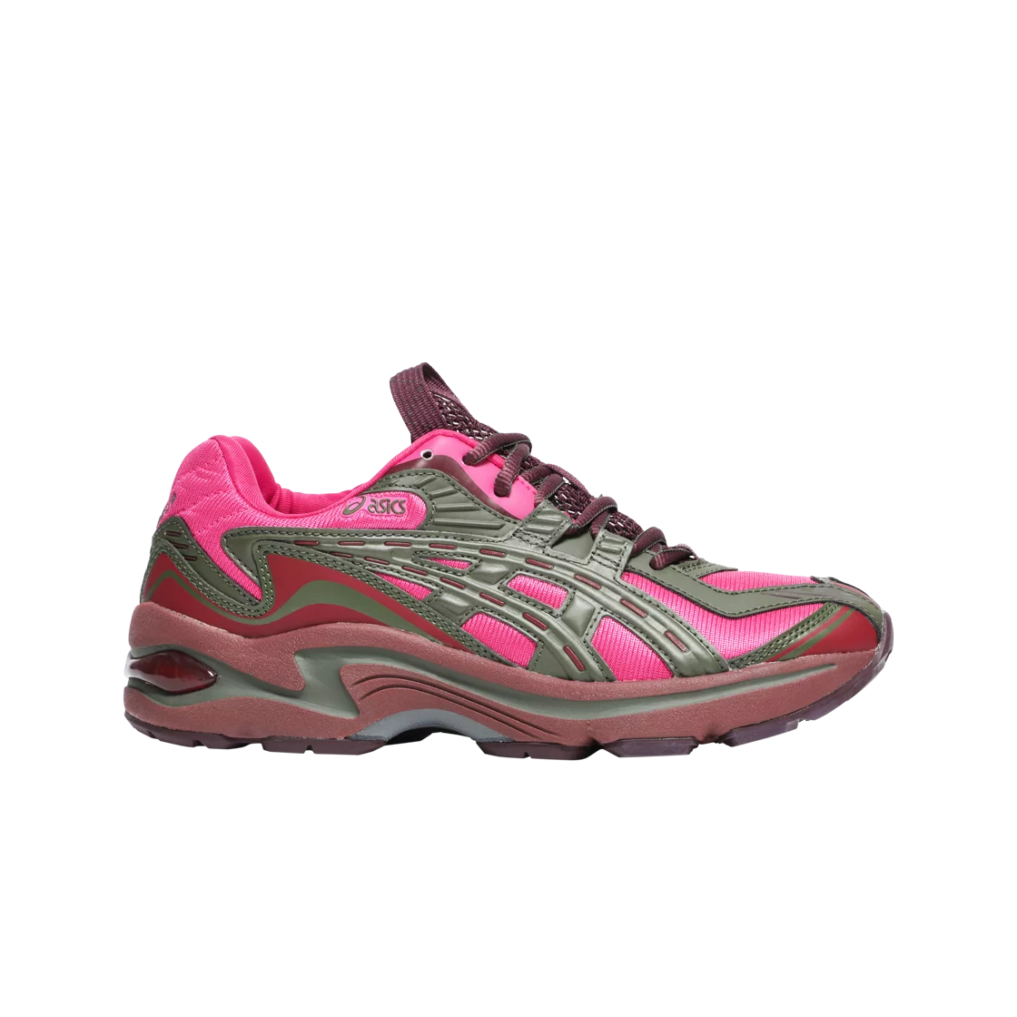 (W) 아식스 FB1-S 젤 프렐리우스 핑크 레이브 올리브 캔버스((W) Asics FB1-S Gel-Preleus Pink Rave Olive Canvas) - 1