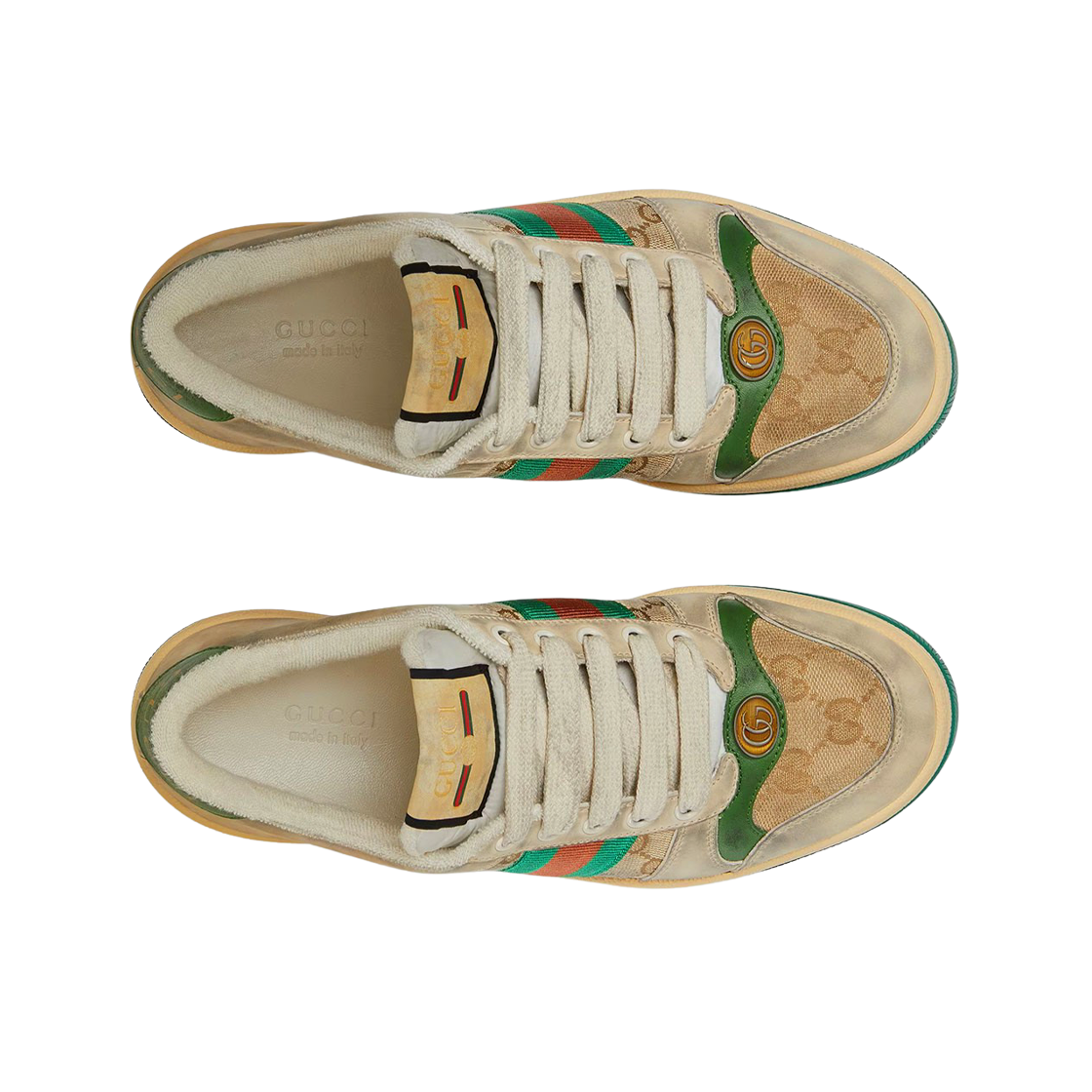 (W) 구찌 스크리너 레더 스니커즈 버터((W) Gucci Screener Leather Sneakers Butter) - 2