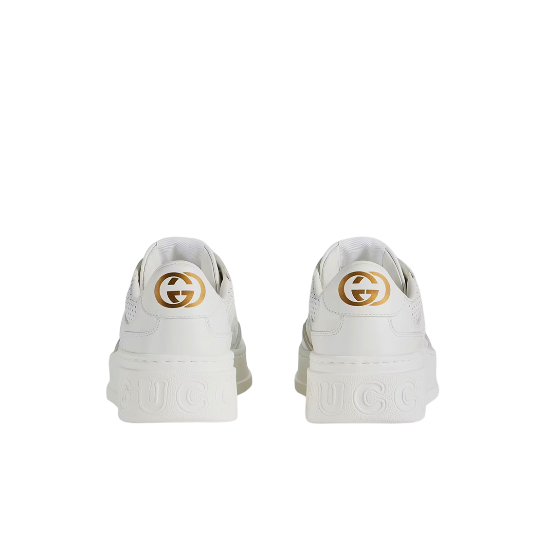 670408-1XL10-9014 (W) Gucci GG Embossed Sneakers White - #3