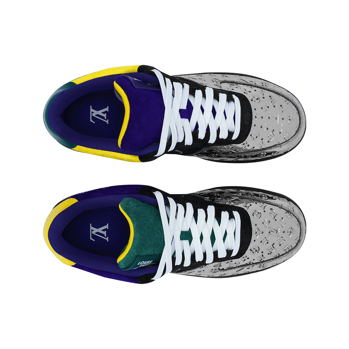 루이비통 x 나이키 에어포스 1 로우 바이 버질 아블로 멧 실버 블랙(Louis Vuitton x Nike Air Force 1 Low by Virgil Abloh Met Silver Black) - 3