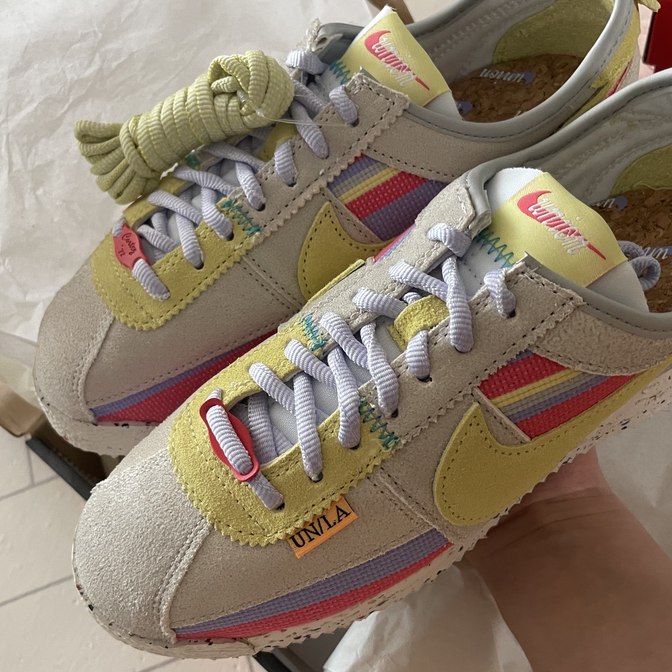 Nike x Union Cortez SP Lemon Frost 착용 스타일