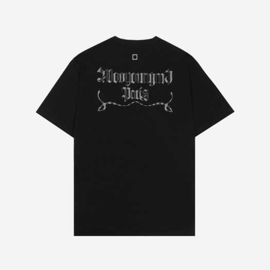 우영미 백로고 그래픽 티셔츠 블랙 - 22SS