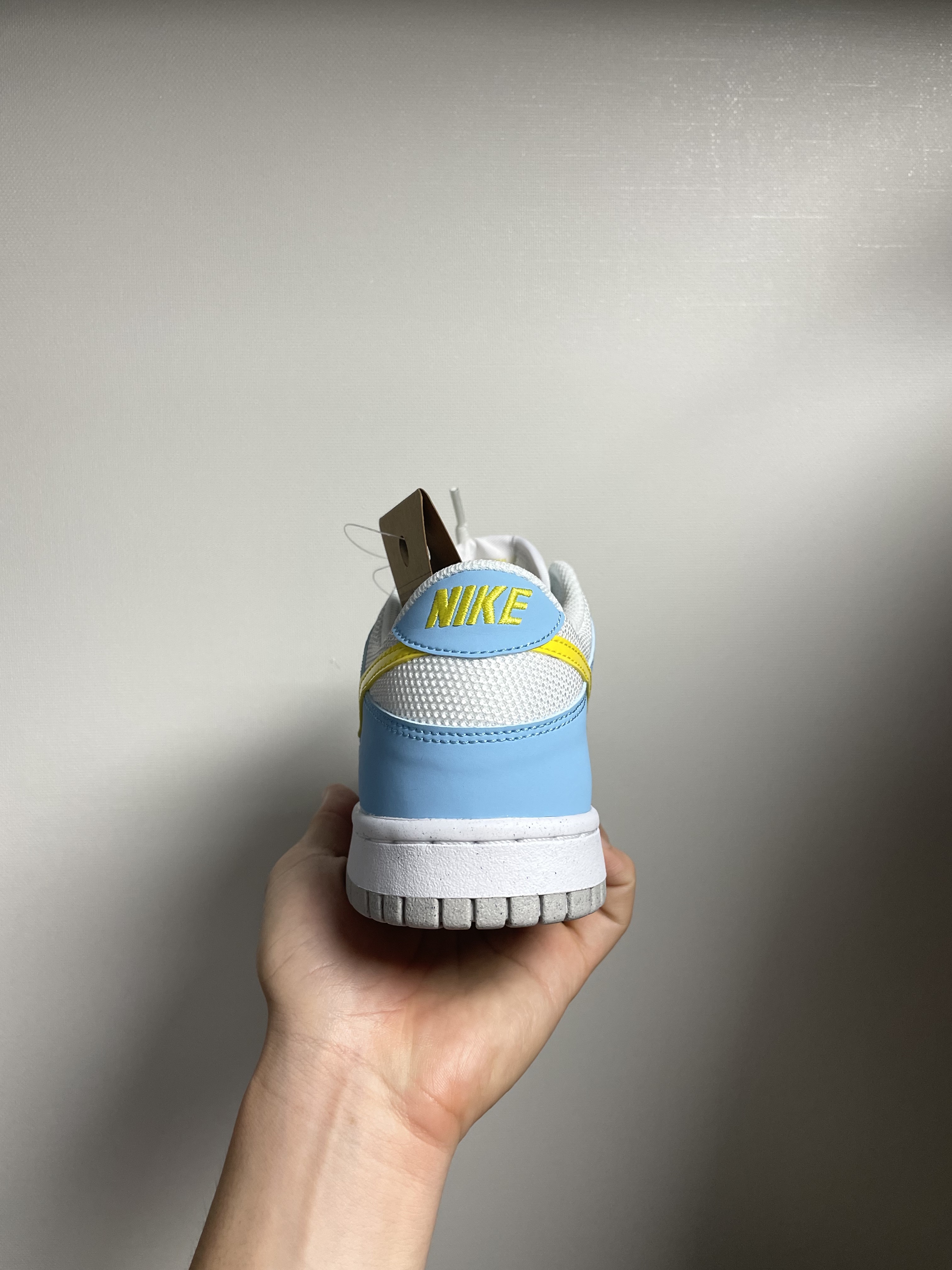 (GS) Nike Dunk Low Next Nature Blue Chill Yellow Strike 착용 스타일 - 4