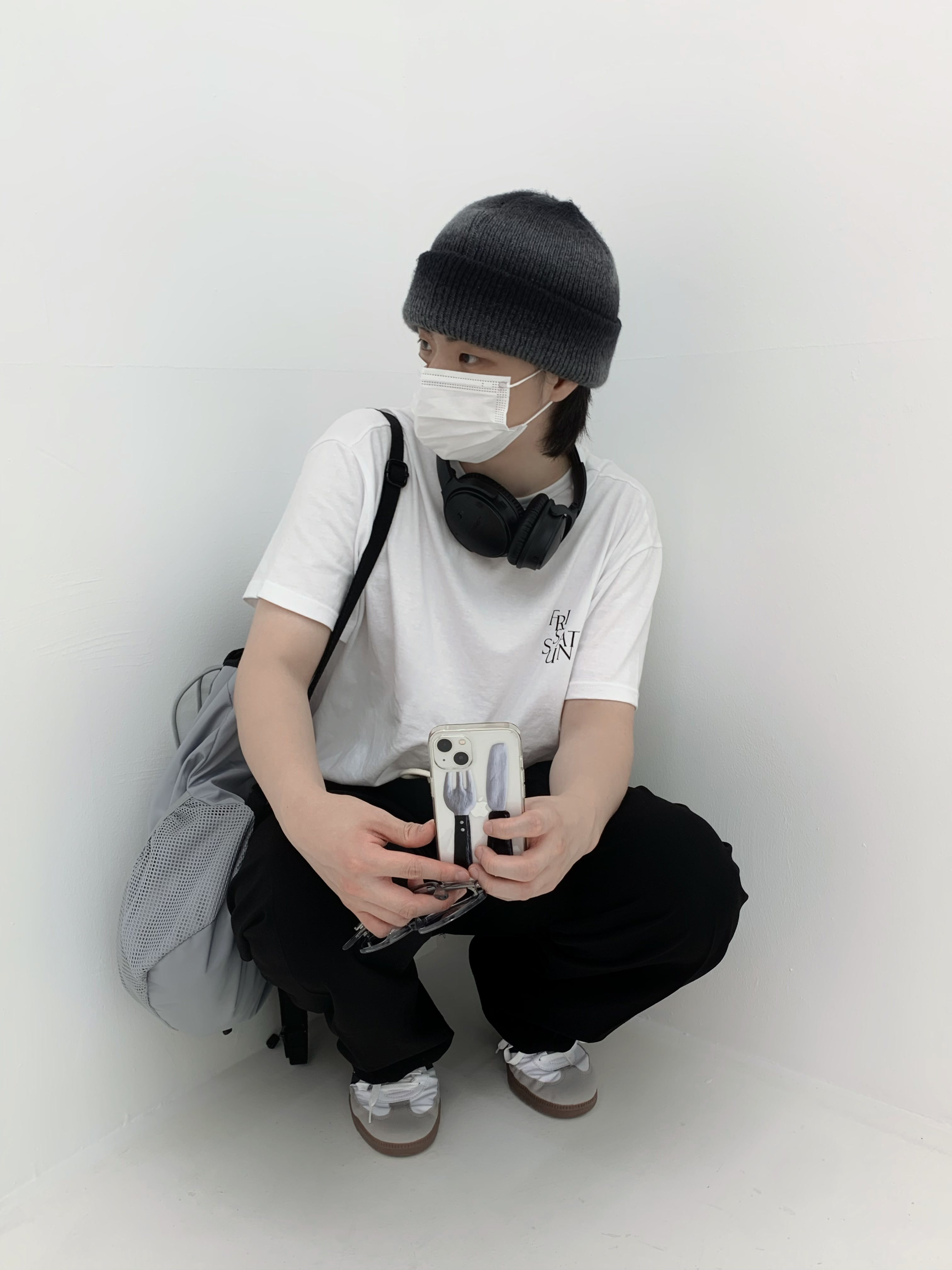 Adidas Samba Vegan White Black 착용 스타일 - 5