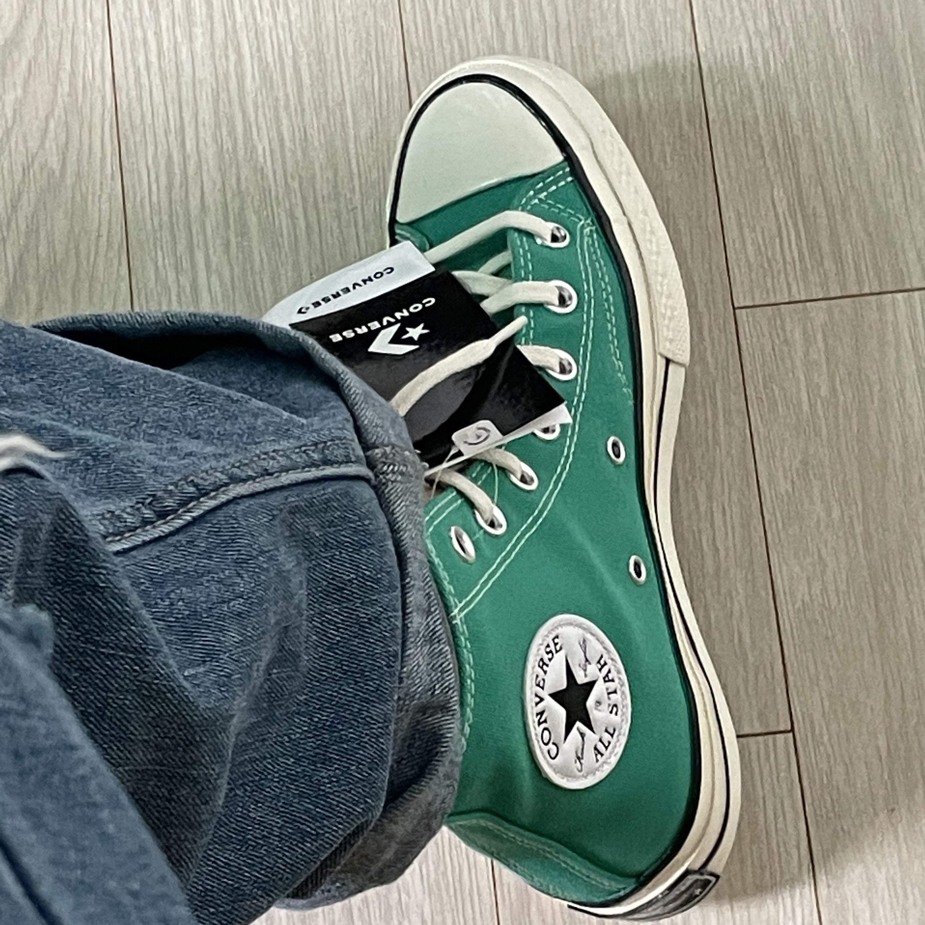 Converse Chuck 70 High Court Green 착용 스타일