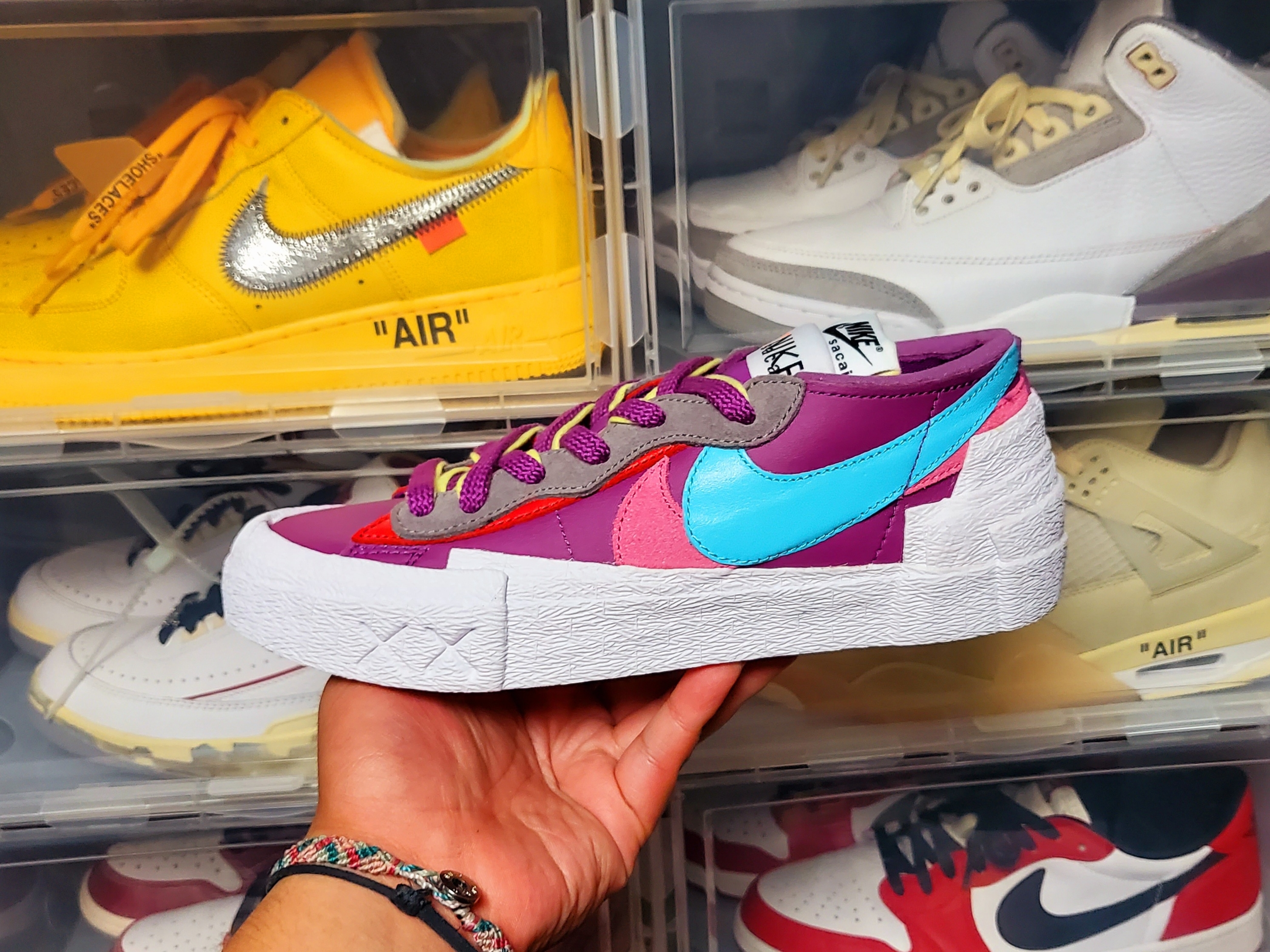 Nike x Sacai x Kaws Blazer Low Purple Dusk 착용 스타일 - 2