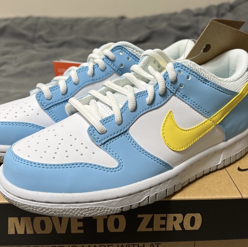 (GS) Nike Dunk Low Next Nature Blue Chill Yellow Strike 착용 스타일