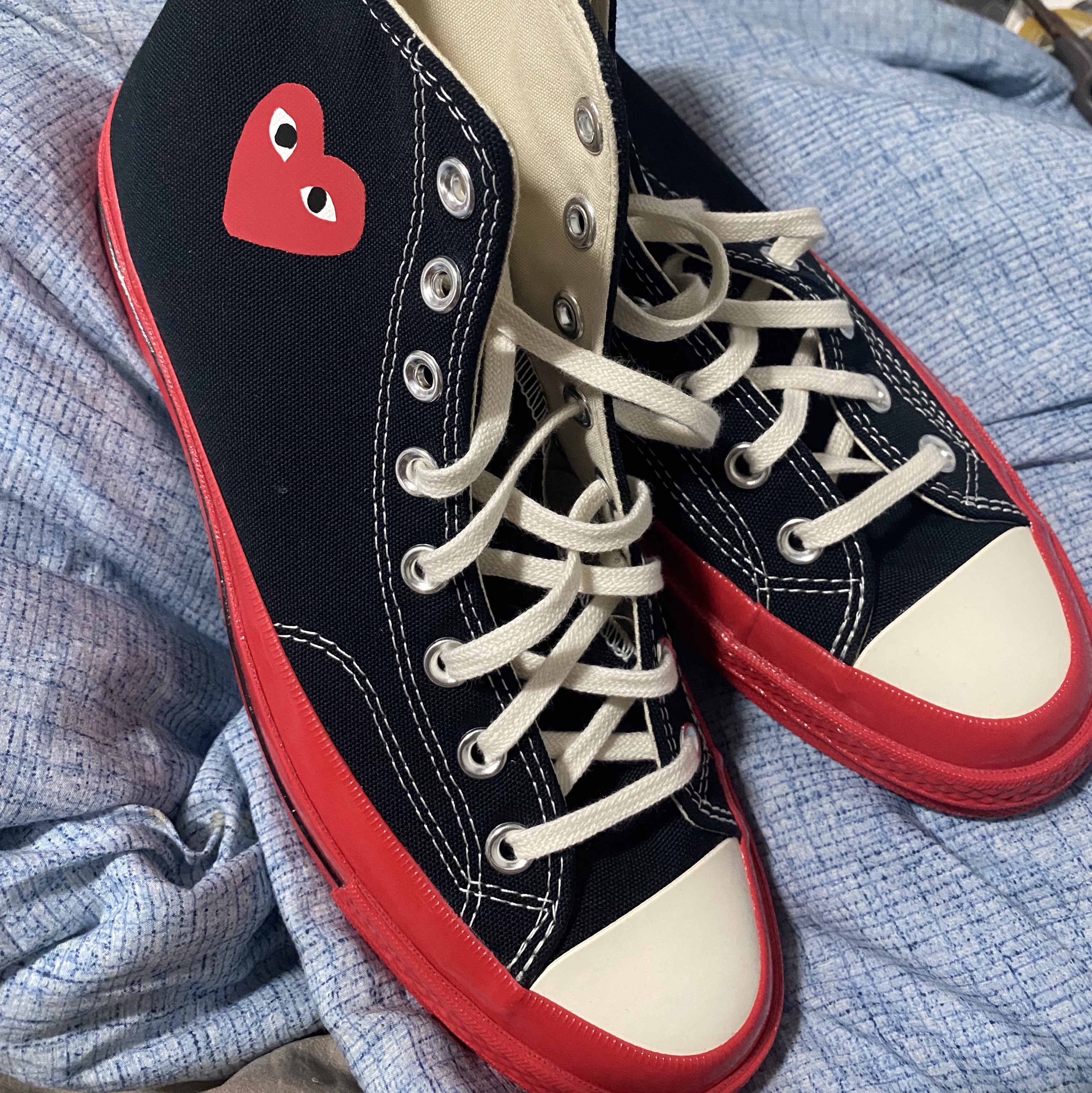 Converse x Play Comme des Garcons Chuck 70 Hi Black 착용 스타일