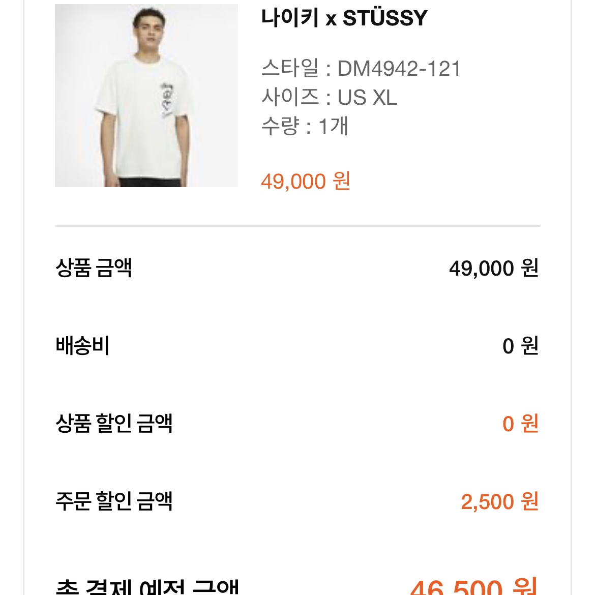 Nike x Stussy NRG RA T-Shirt Summit White (DM4942-121) 착용 스타일