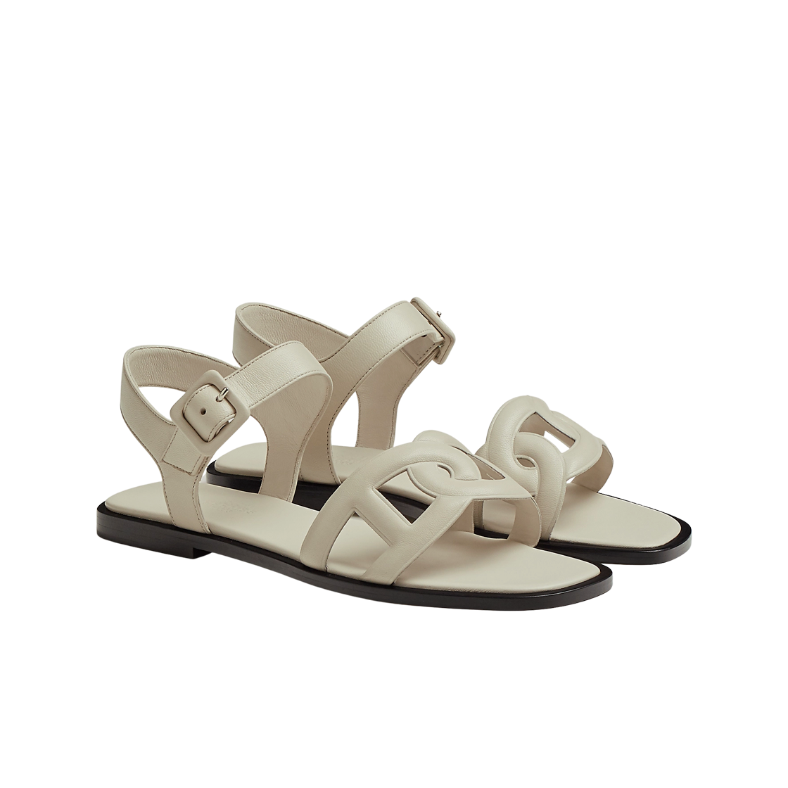 (W) 에르메스 펠리즈 샌들 나파 & 베쥬 글레이즈((W) Hermes Feliz Sandal Nappa & Beige Glaise) - 2