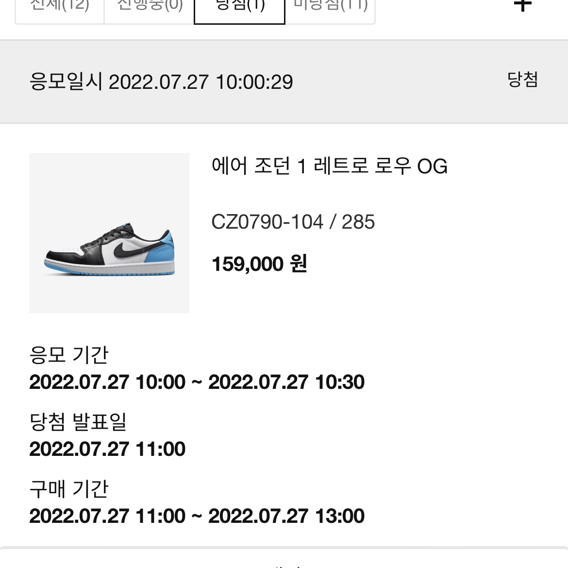 Jordan 1 Retro Low OG Black and Dark Powder Blue 착용 스타일 - 2