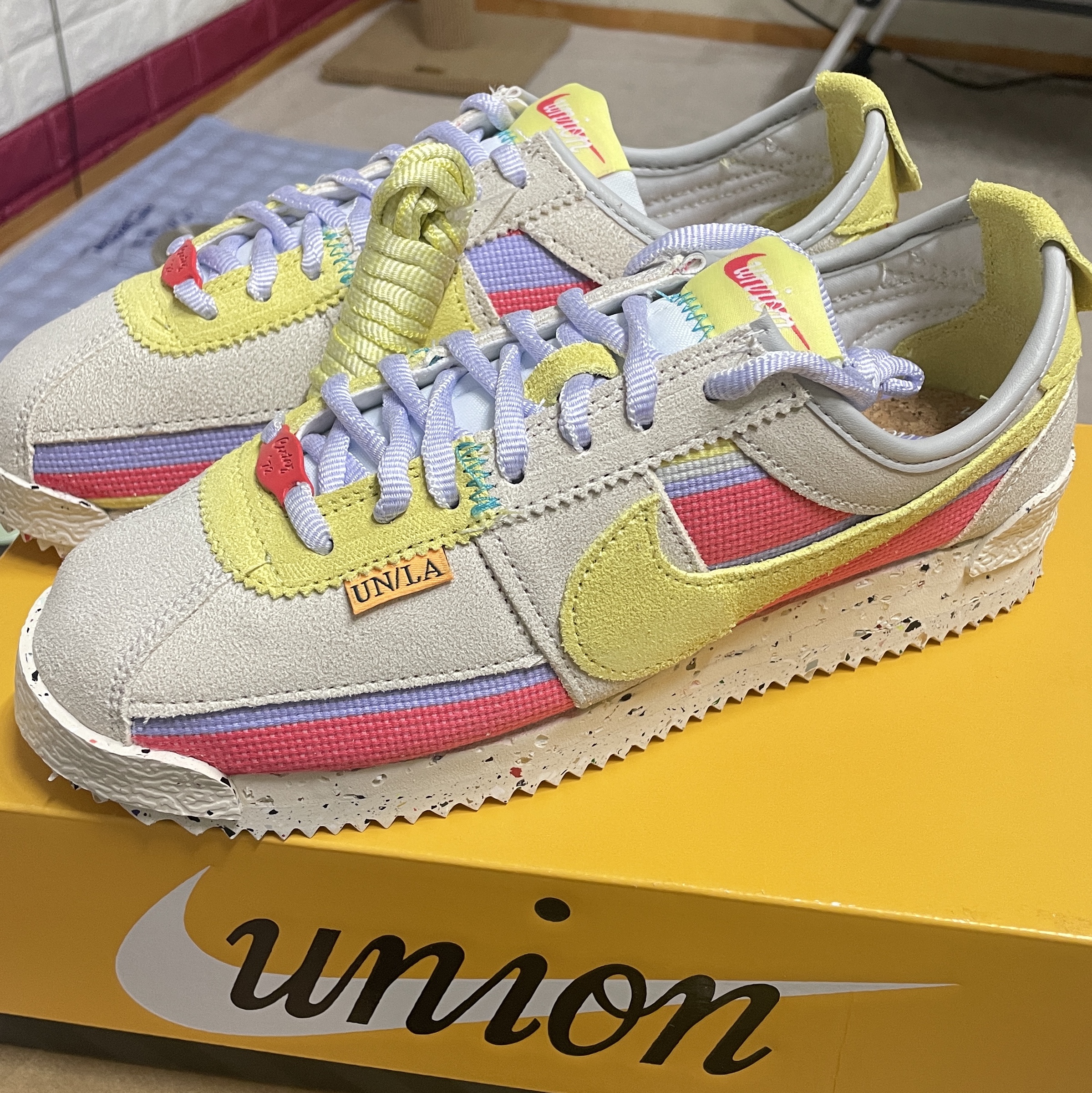 Nike x Union Cortez SP Lemon Frost 착용 스타일
