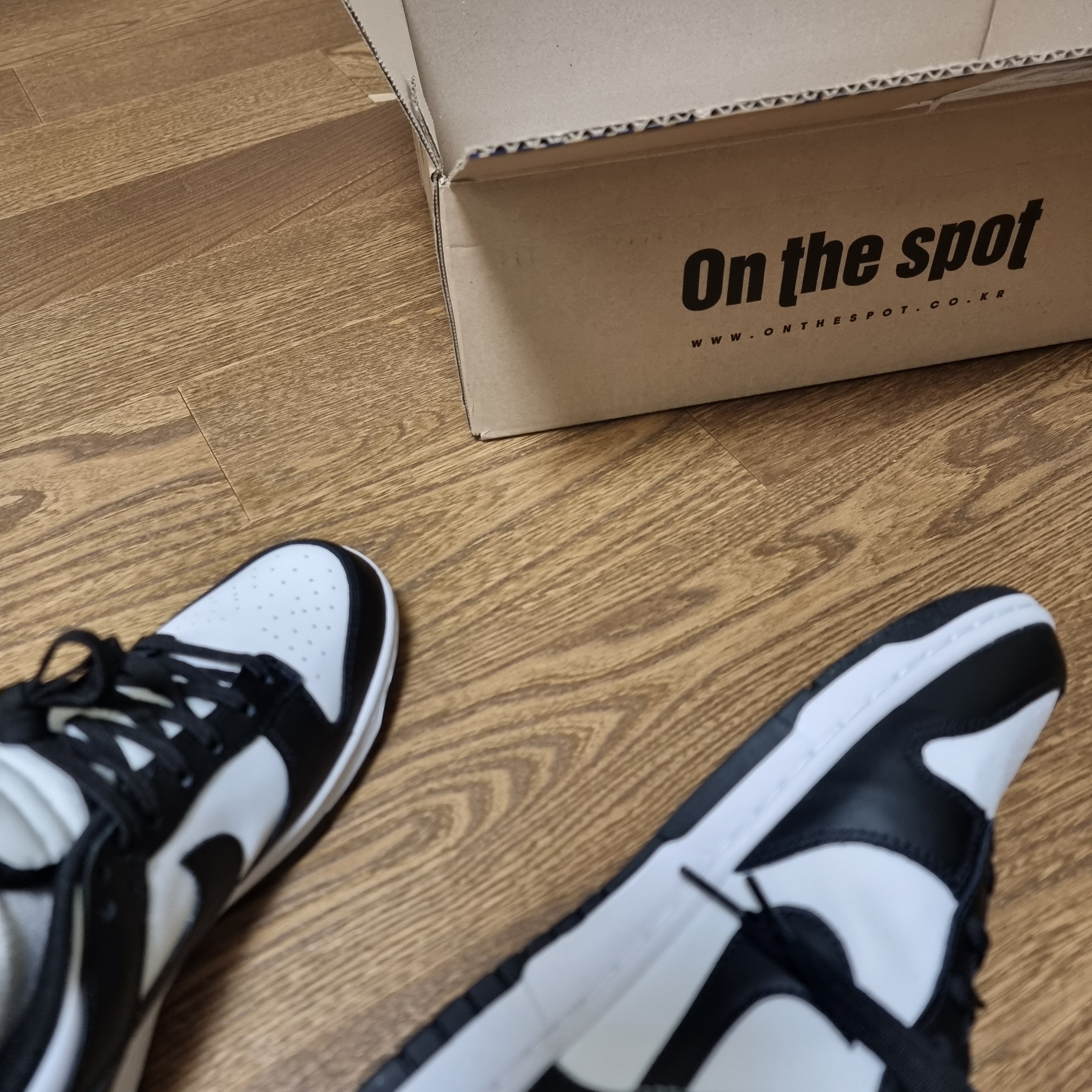 Nike Dunk Low Retro Black, (W) Nike Dunk Low Black 착용 스타일 - 1