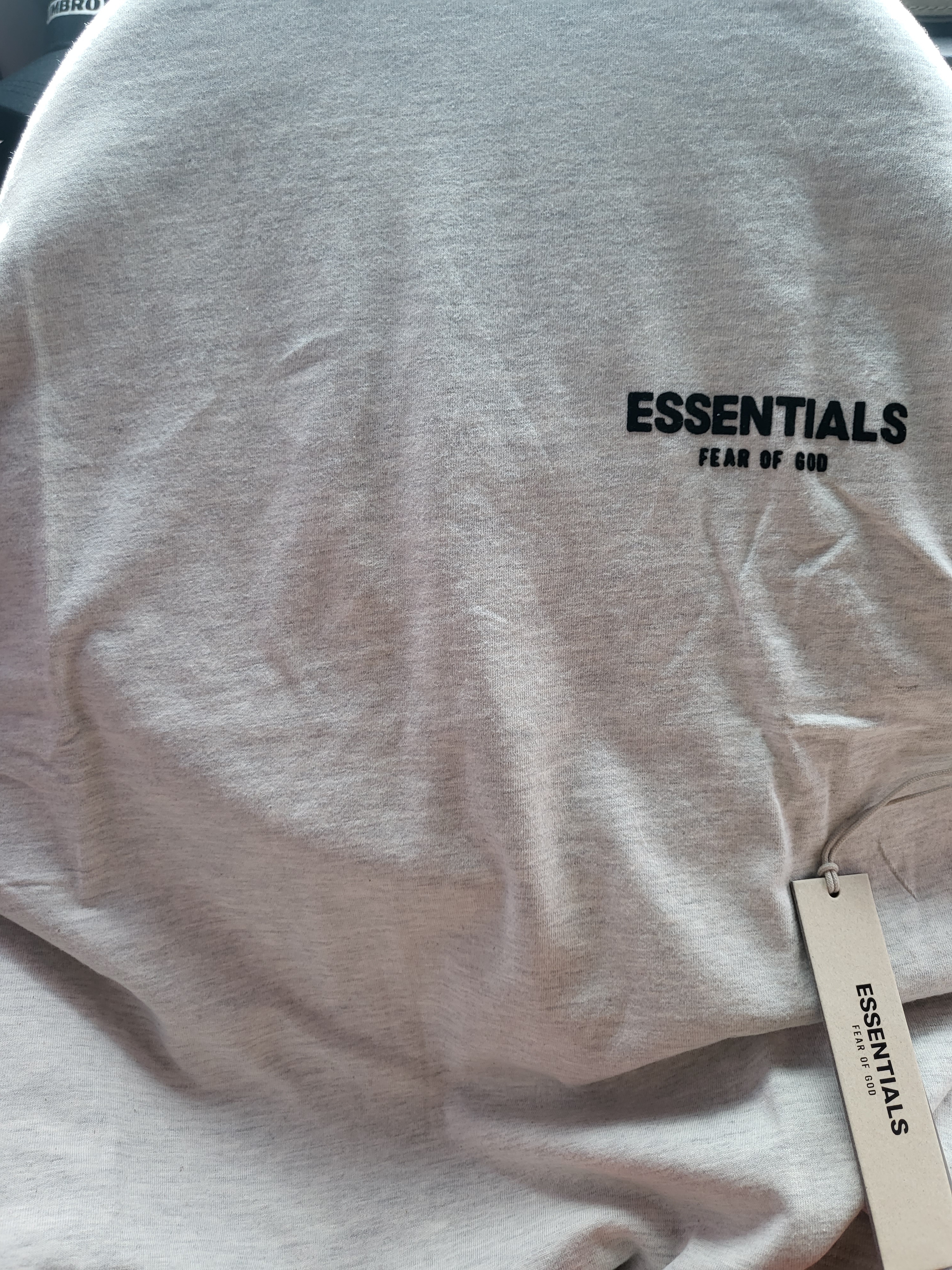 Essentials The Core Collection Sweatshorts Light Oatmeal, Essentials The Core Collection T-Shirt Light Oatmeal 착용 스타일 - 3