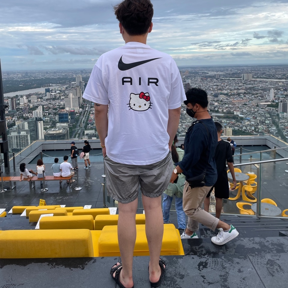 Nike x Hello Kitty NRG Air T-Shirt White - Asia, Stone Island B0943 Nylon Metal Swimming Trunk Ice - 22SS 착용 스타일