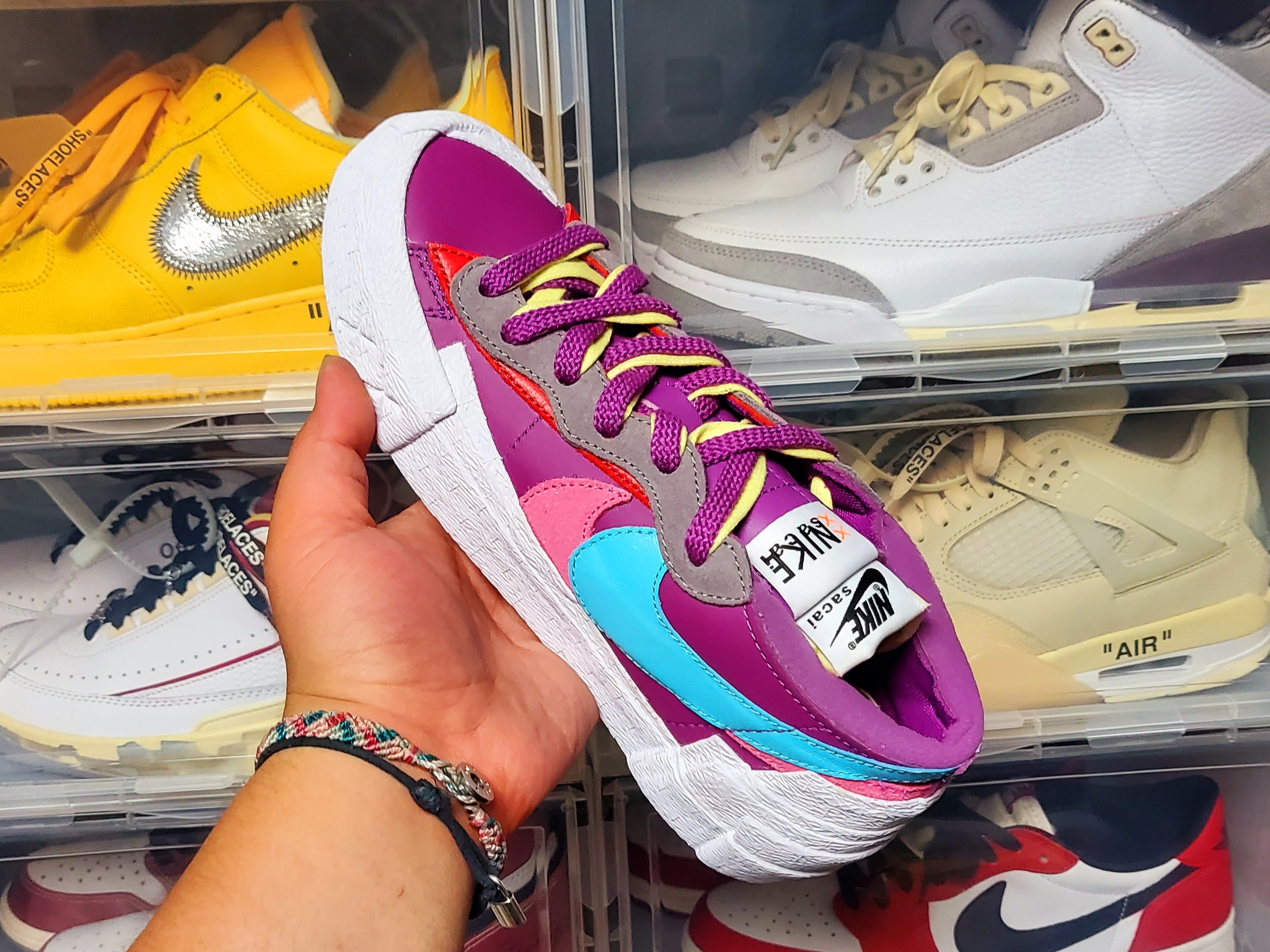 Nike x Sacai x Kaws Blazer Low Purple Dusk 착용 스타일 - 3