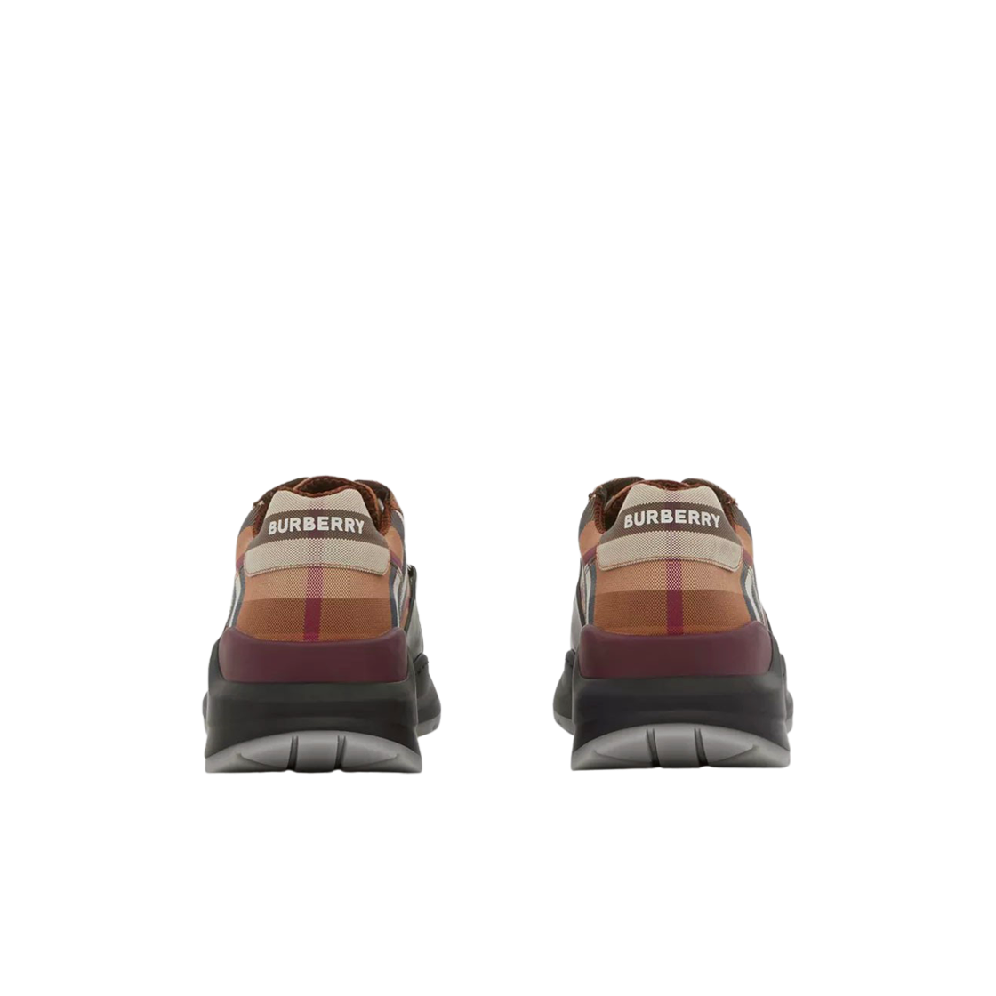 버버리 체크 코튼 스니커즈 버치 브라운(Burberry Check Cotton Sneakers Birch Brown) - 3