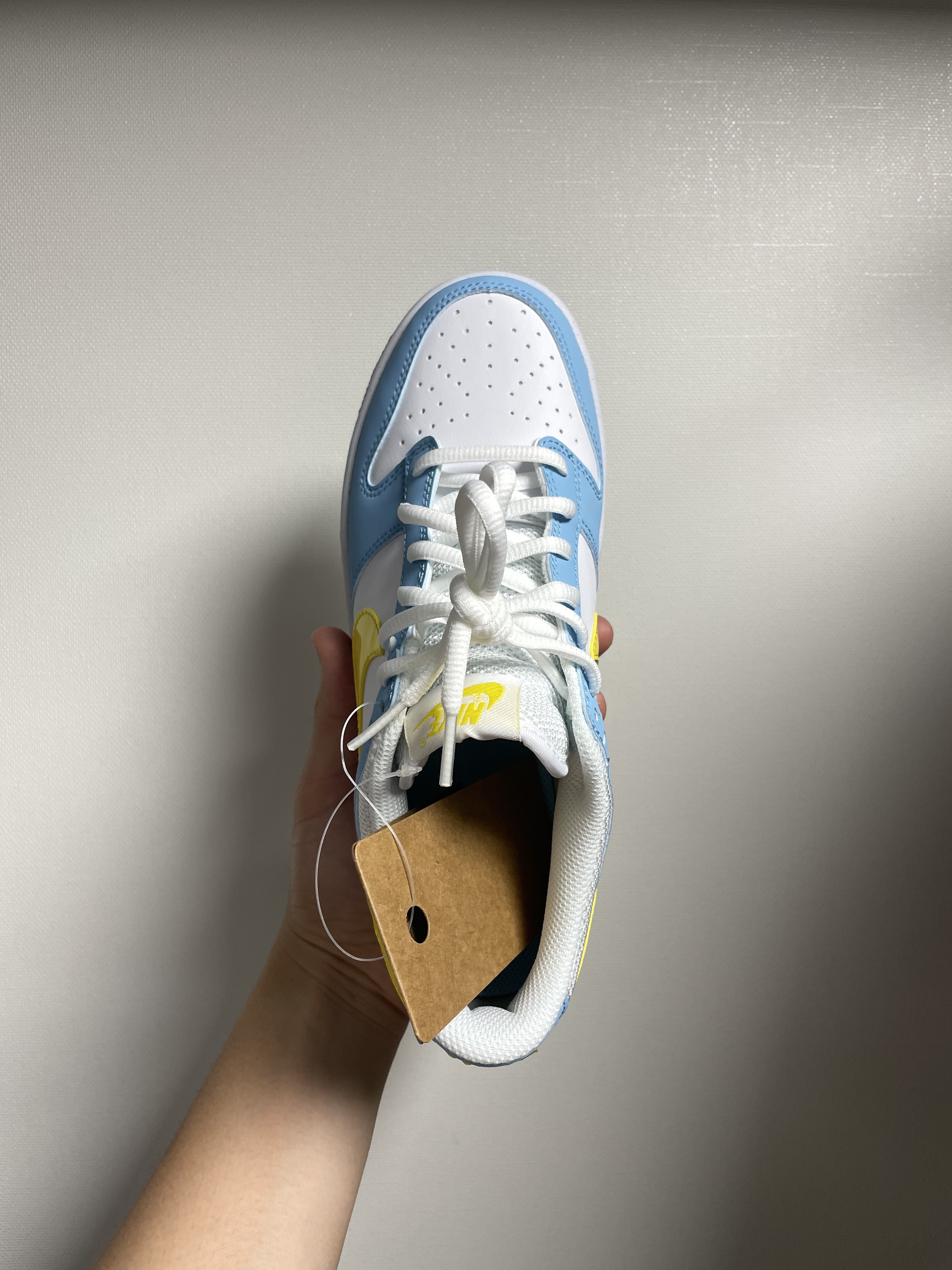 (GS) Nike Dunk Low Next Nature Blue Chill Yellow Strike 착용 스타일 - 3