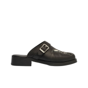 Our Legacy Camion Mule Schmetterling Black Leather
