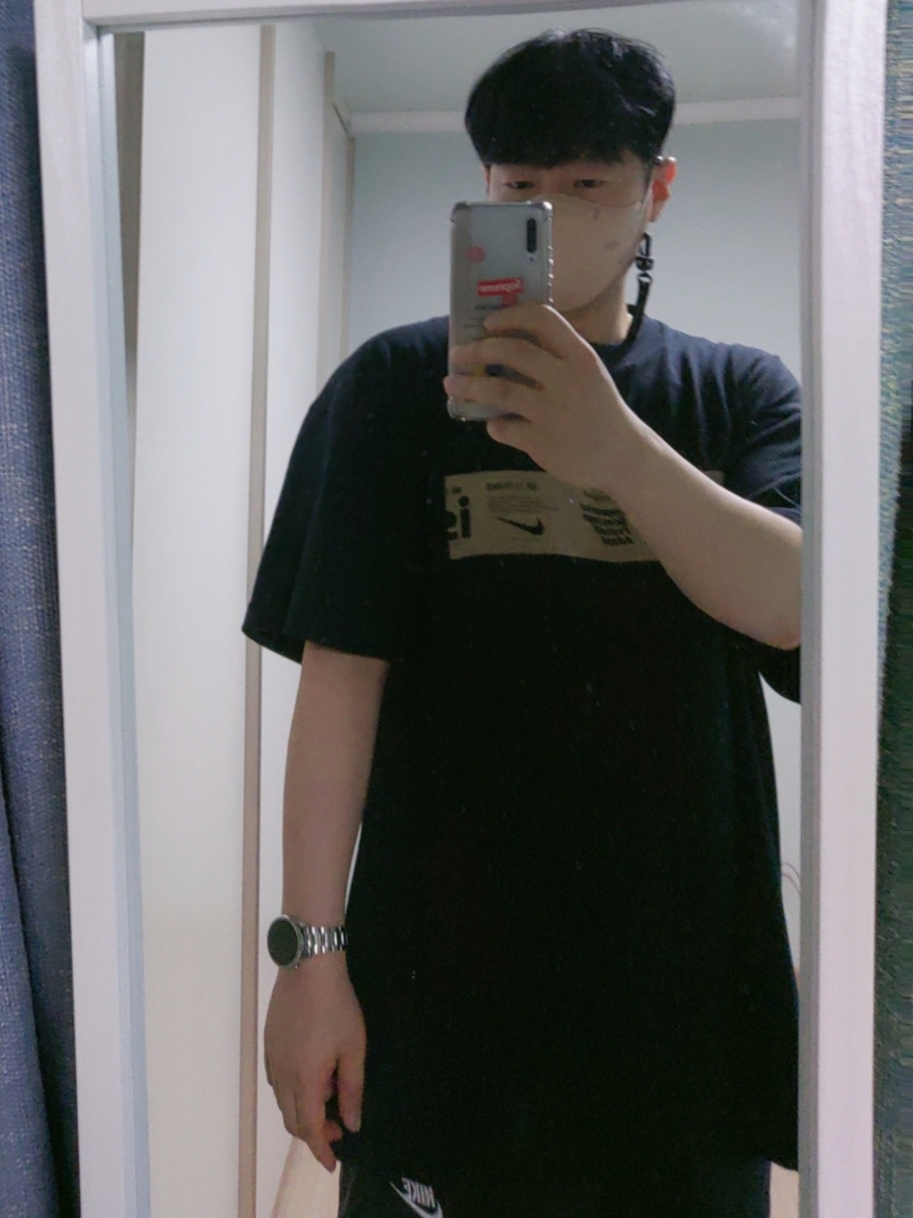 Nike NRG ISPA Graphic T-Shirt Black 착용 스타일 - 1