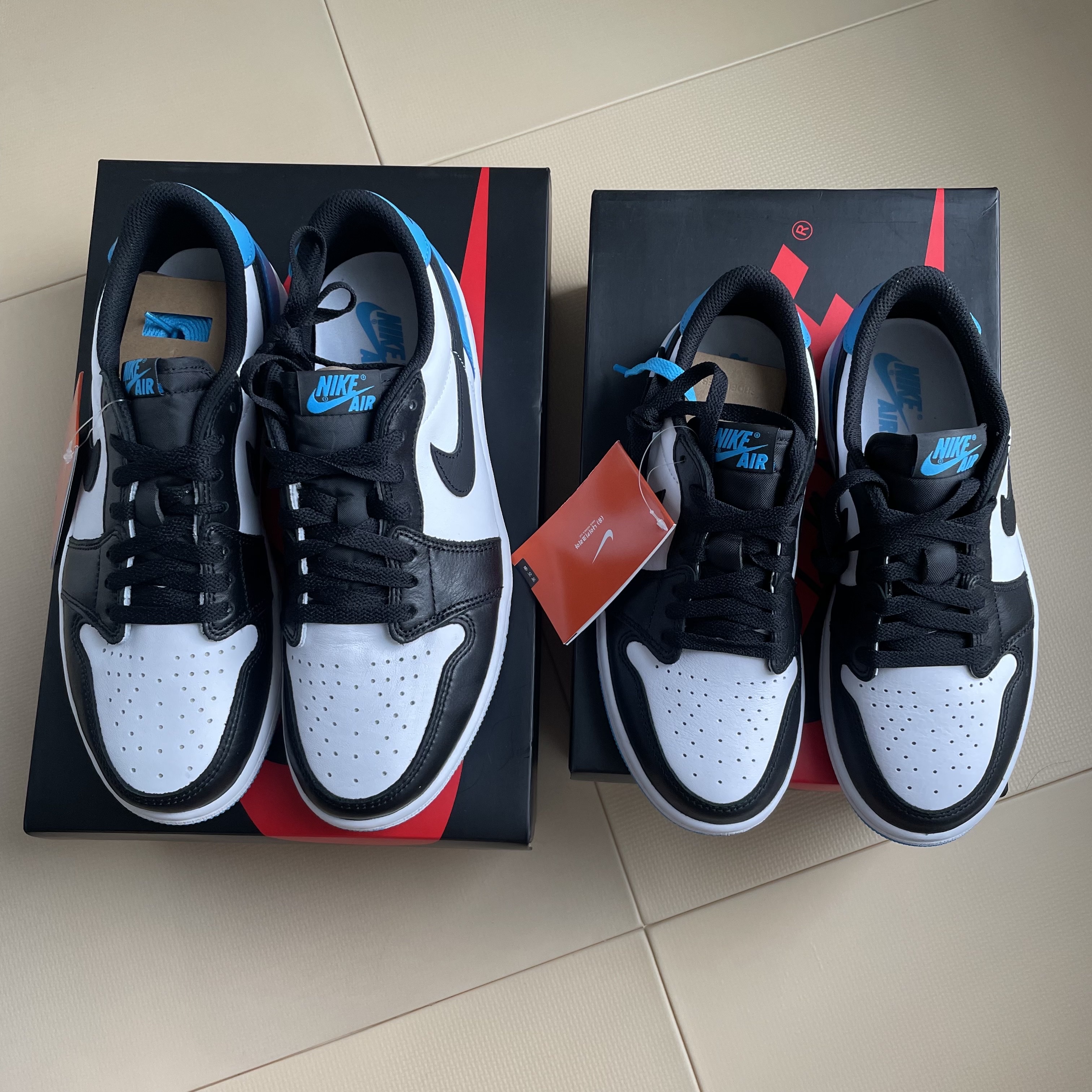 Jordan 1 Retro Low OG Black and Dark Powder Blue, (W) Jordan 1 Retro Low OG Black and Dark Powder Blue 착용 스타일 - 2