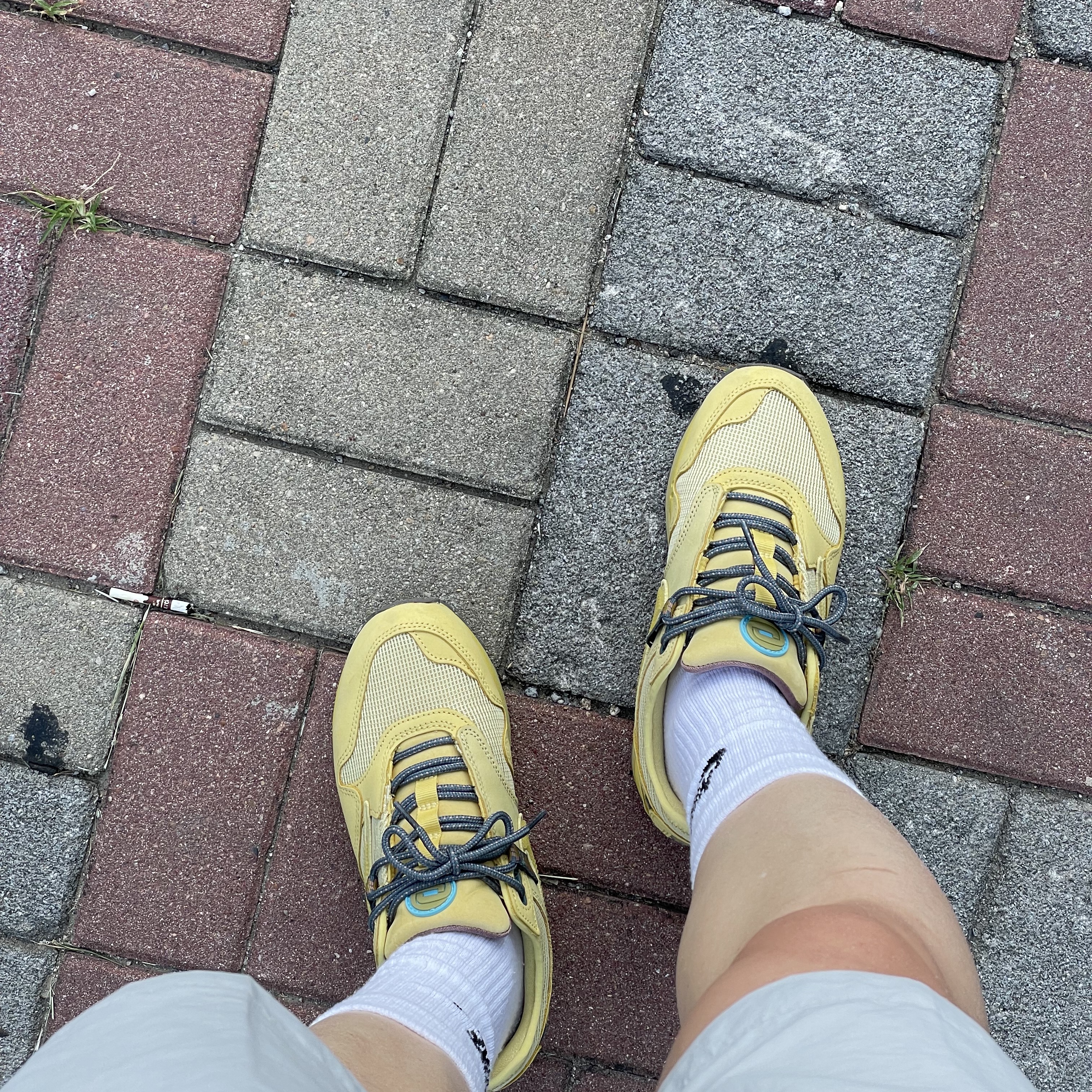Nike x Travis Scott Air Max 1 Cact.us Gold 착용 스타일