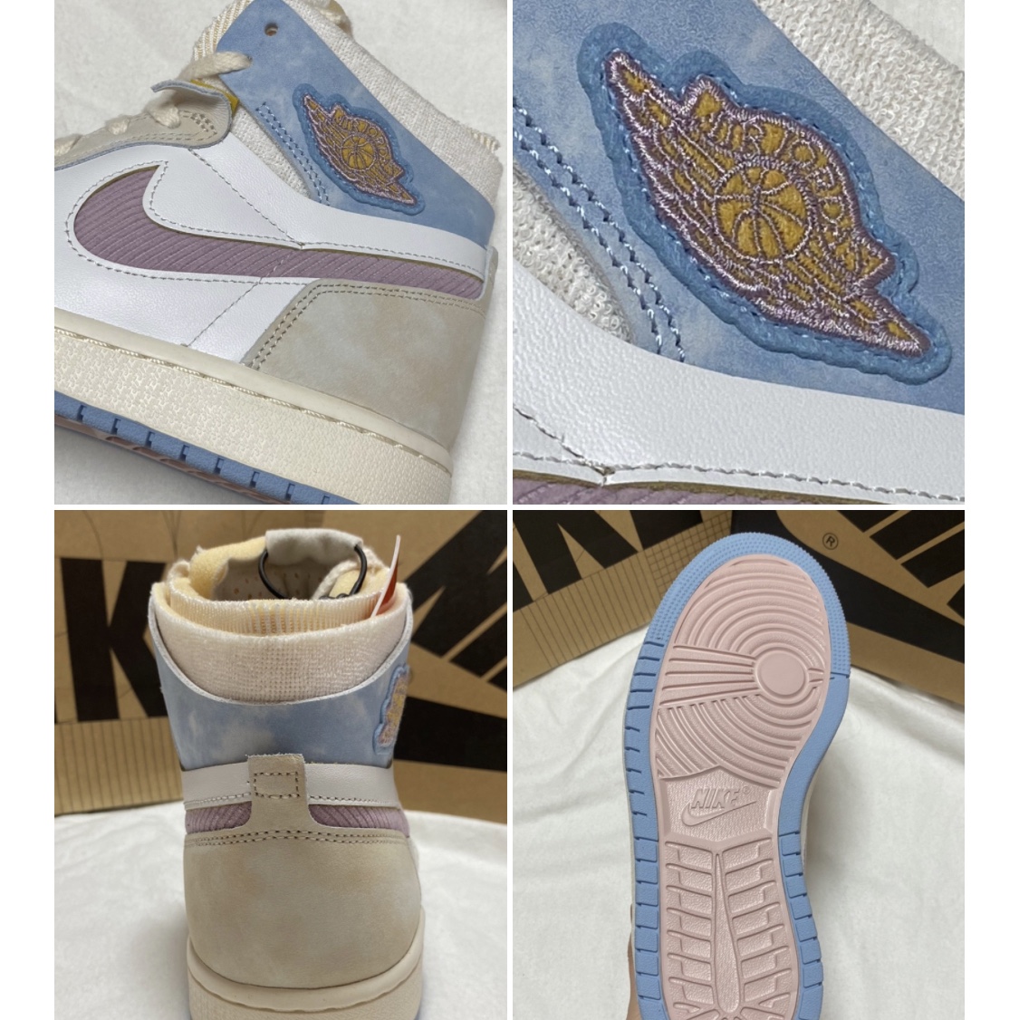 (W) Jordan 1 Zoom Air CMFT Pink Oxford Plum Fog 착용 스타일 - 4