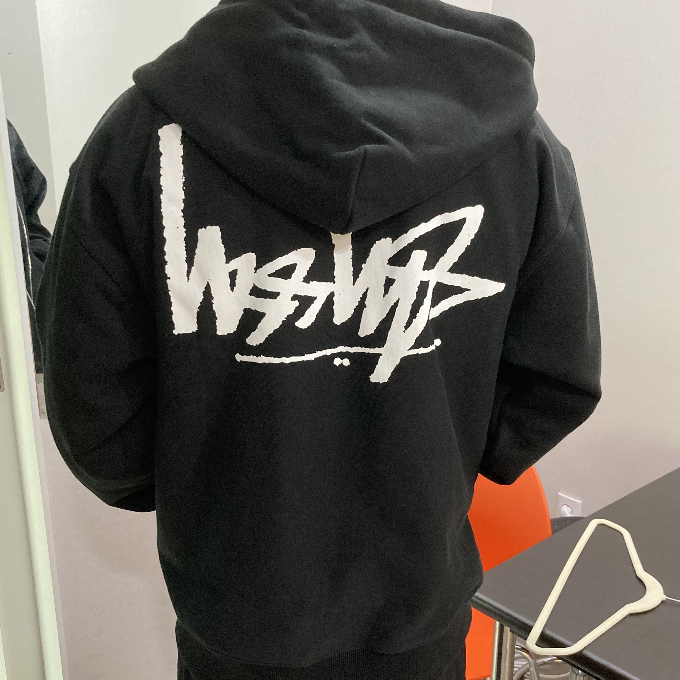 Stussy Flipped Zip Hoodie Black 착용 스타일